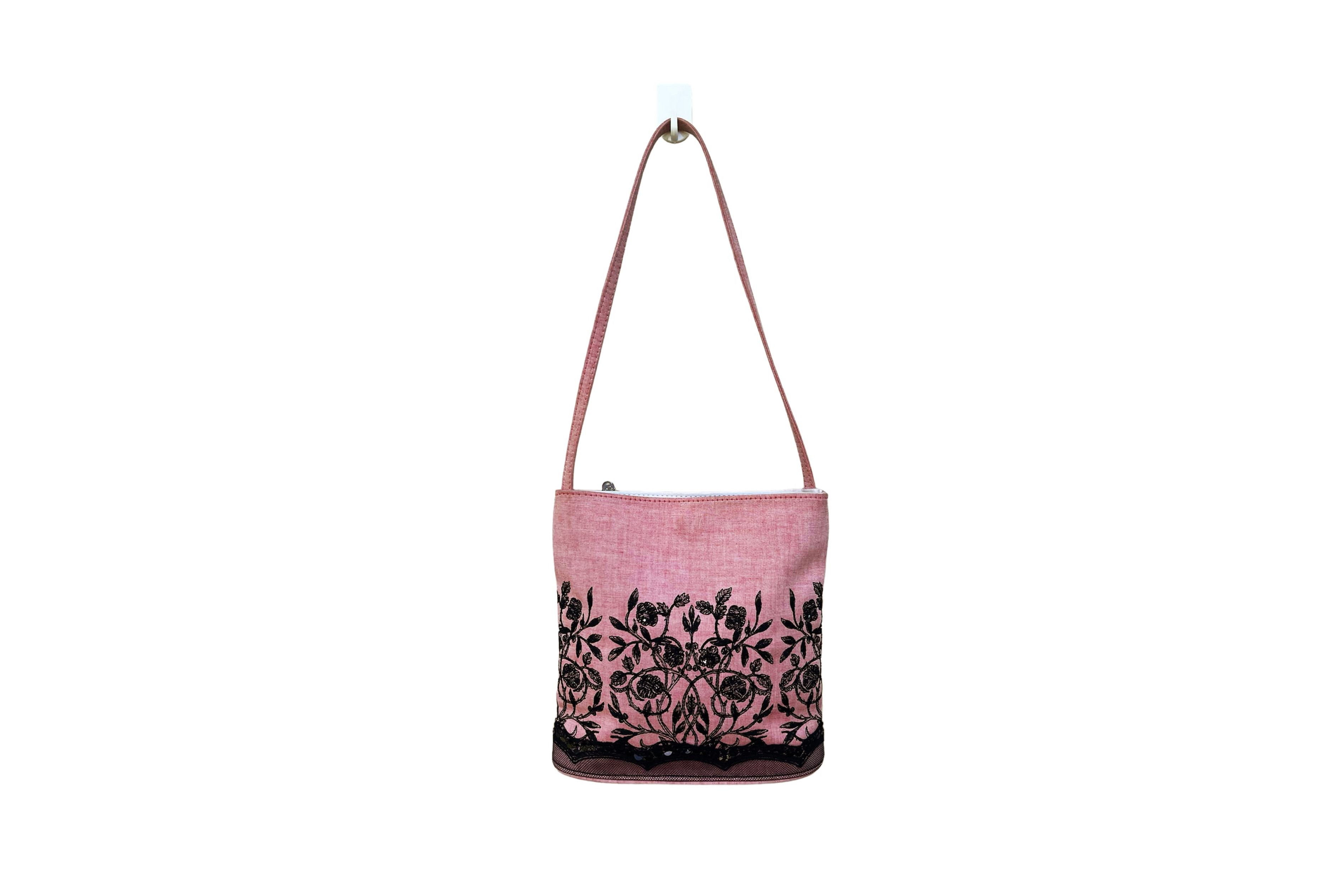 Anna Sui ANNA SUI Mini Shoulder bag, pink with black florals printed Size ONE SIZE - 1 Thumbnail