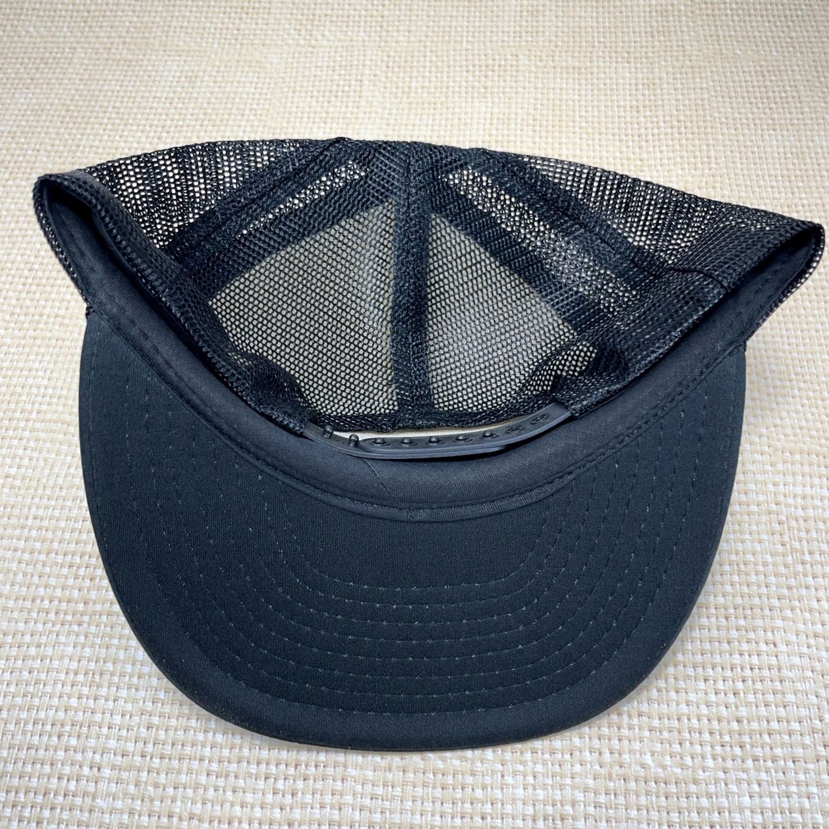 Vintage VINTAGE Miners Oil Trucker Hat Cap Snapback Black Yellow Tanker Trucking 90s Mens Adjustable Hat Size ONE SIZE - 4 Thumbnail