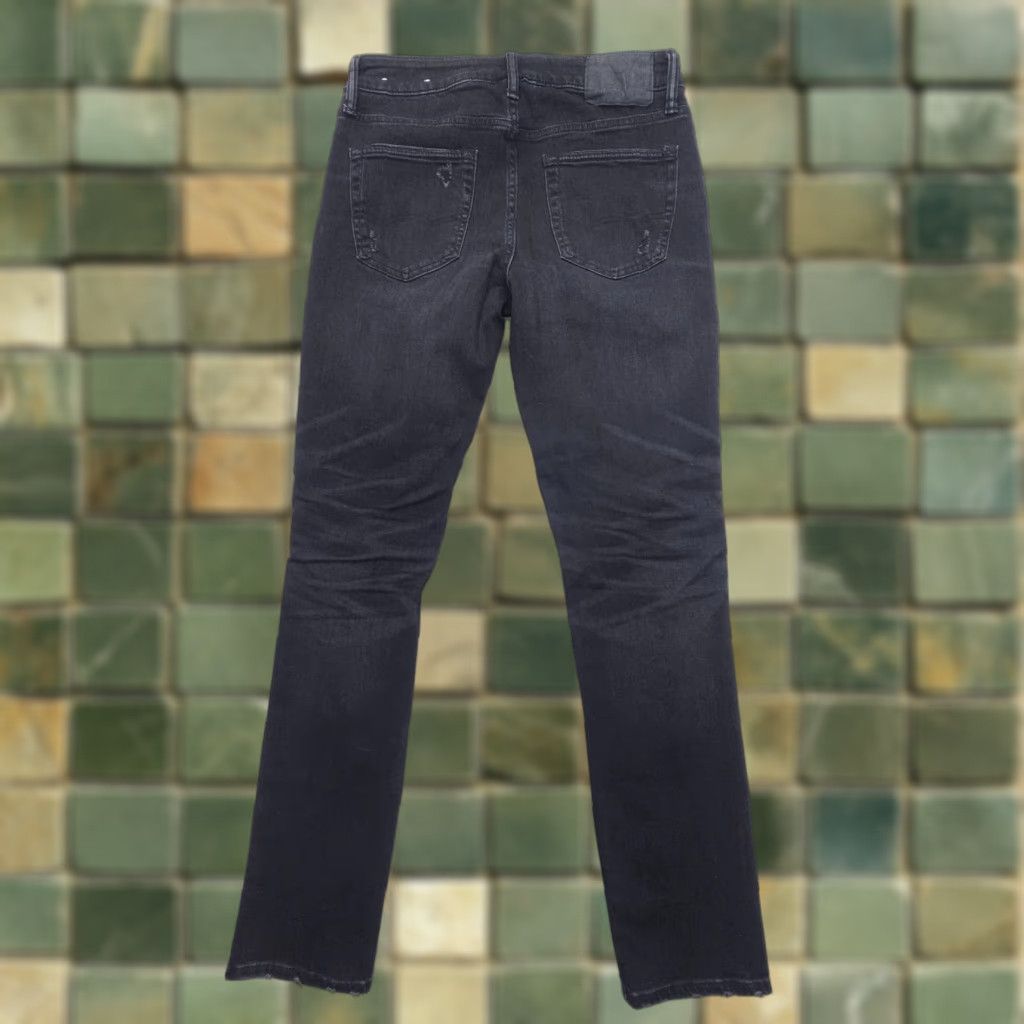 American Eagle Outfitters American Eagle Outfitters Jeans Mens 30 x 32 Slim Straight Black Distressed Stretch Denim 5-Pocket Modern Grunge Size US 30 / EU 46 - 1 Thumbnail