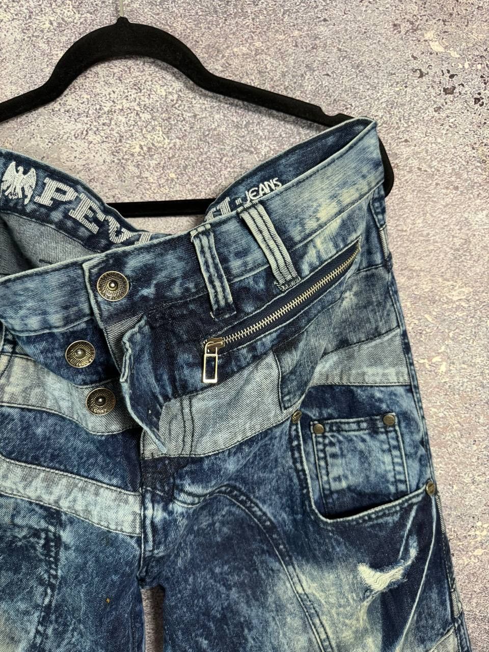 Designer × Japanese Brand × Vintage PEVIANI Jeans Men's Size 38 Moto Acis Wash Straight Size US 38 / EU 54 - 10 Thumbnail