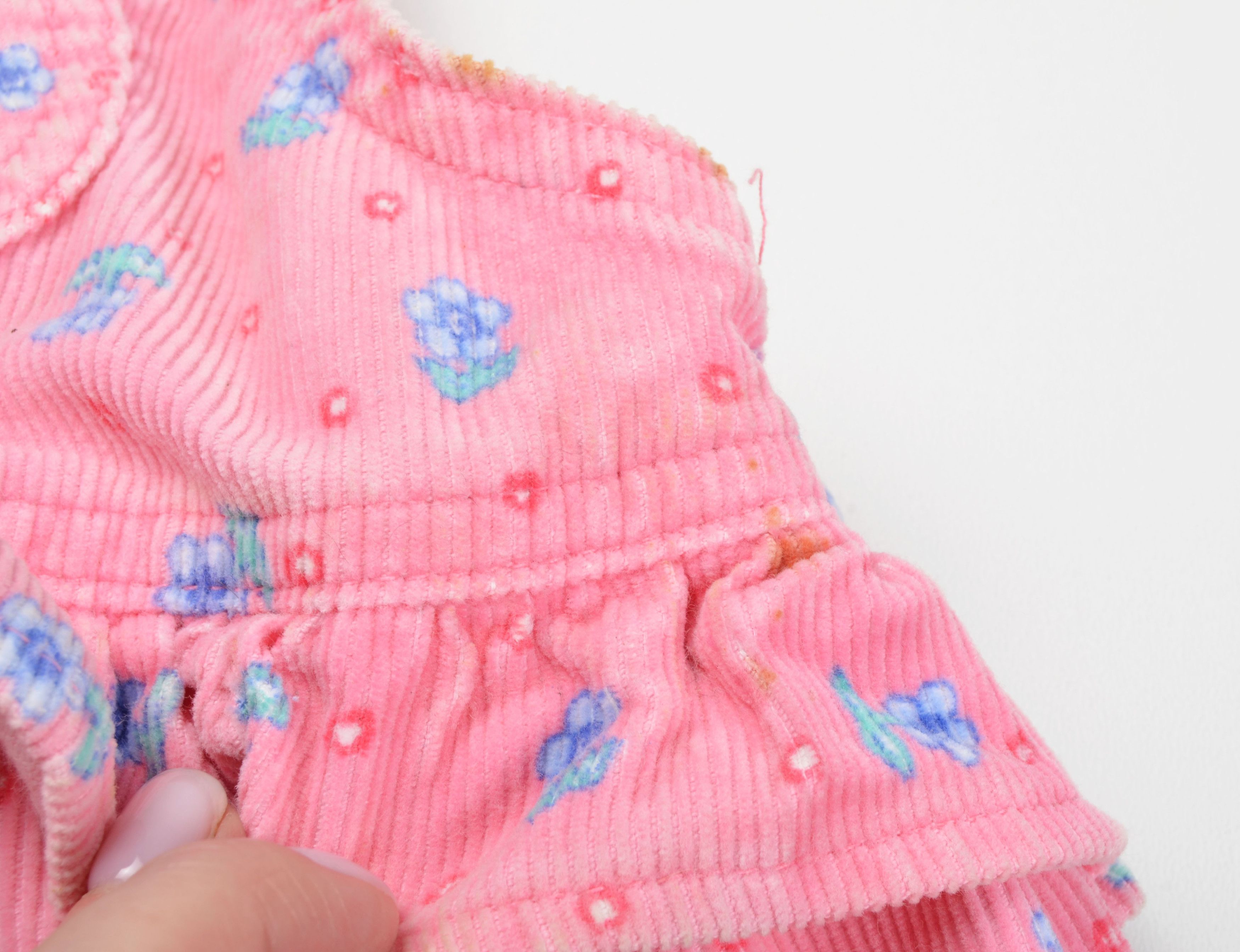 Oshkosh Vintage Oshkosh B’gosh Baby Corduroy Floral Overalls Size XXS / US 00 / IT 34 - 7 Thumbnail