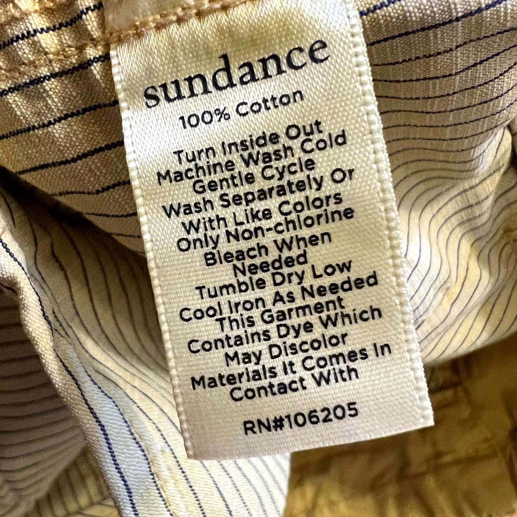 Vintage Sundance Pants Womens 6 Straight High Rise Cotton Chino Pant Yellow Adult Womens 6 Size 28" / US 6 / IT 42 - 6 Thumbnail
