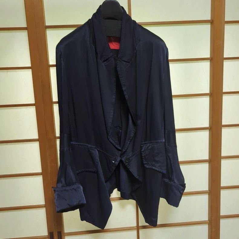 Yohji Yamamoto Yohji Yamamoto size 2 Satin Finish blazer 2506-Nextarrow Size 36R - 1 Thumbnail
