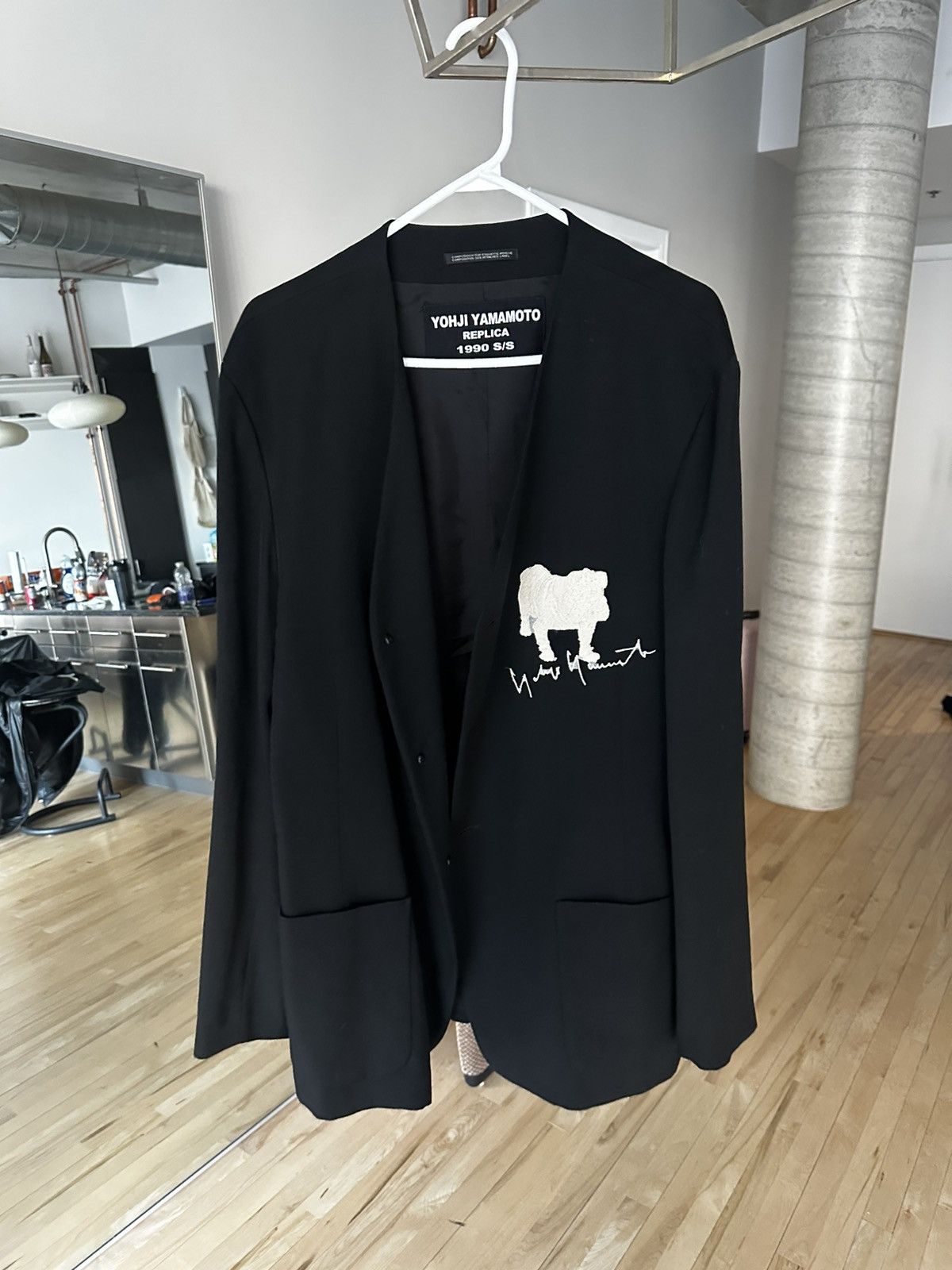 Yohji Yamamoto Yohji Yamamoto Pour Homme AW18 Dog Embroidery Jacket Size US XL / EU 56 / 4 - 1 Thumbnail