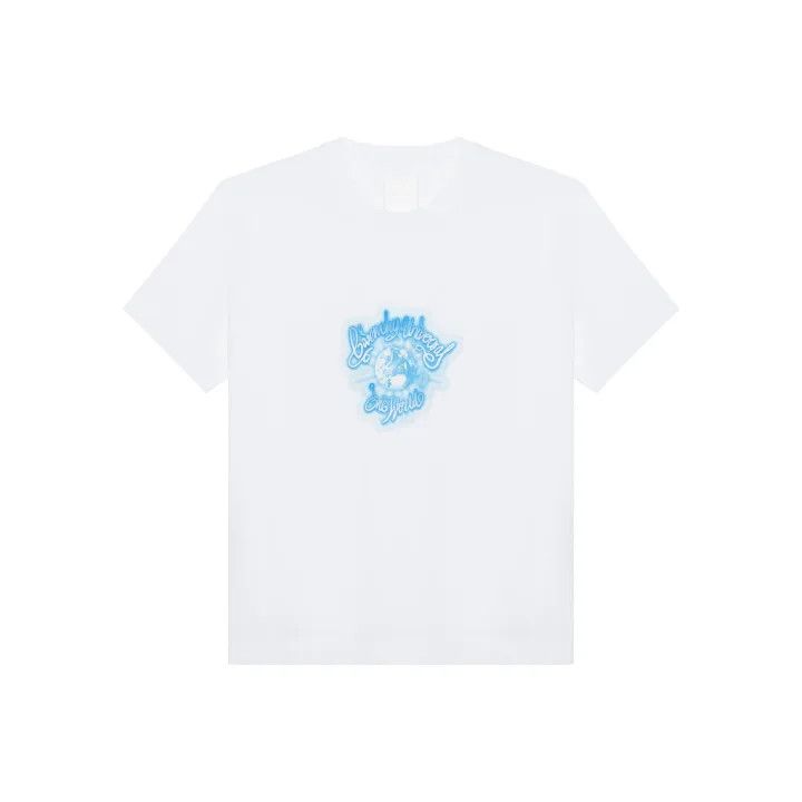 Givenchy SS23 White Graphic Short Sleeve T-Shirt