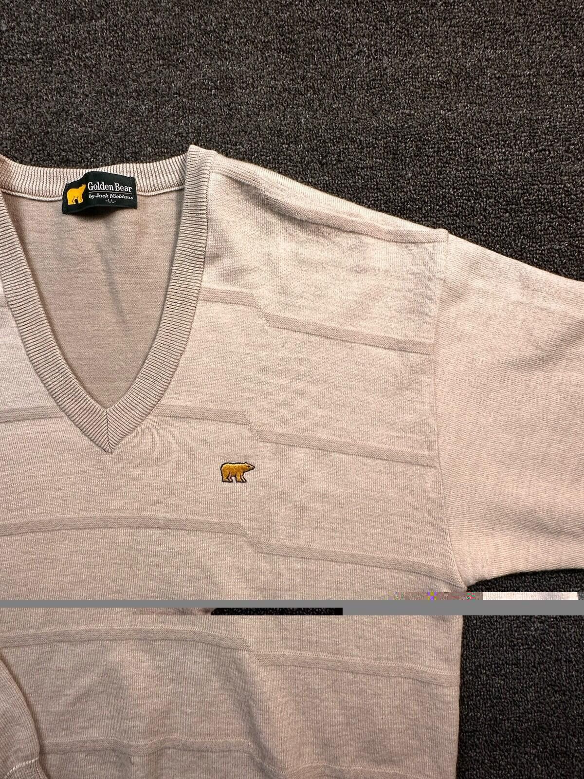 Golden Bear Golden Bear x Japanese Men's Beige 100-% Wool V-Neck Size LL Size US L / EU 52-54 / 3 - 2 Thumbnail