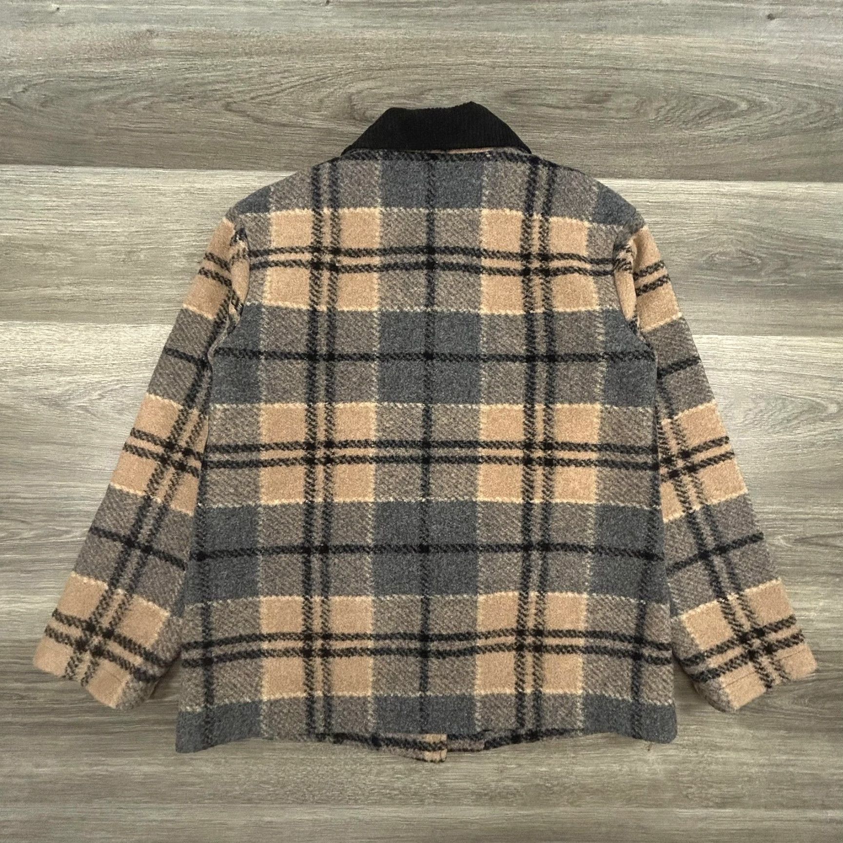 Pendleton VINTAGE Pendleton Jacket Womens Small Beige Plaid Wool Blend Bomber Lined NWT Size S / US 4 / IT 40 - 2 Thumbnail