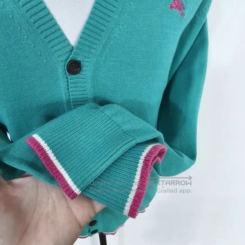 Burberry Burberry Men's Peacock Blue Cardigan Sweater. Size US M / EU 48-50 / 2 - 5 Thumbnail