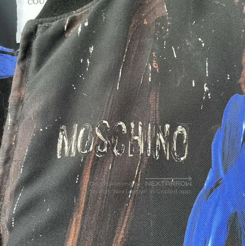 Moschino Moschino Black Bomber Jacket with Colorful Print . Size US M / EU 48-50 / 2 - 2 Thumbnail