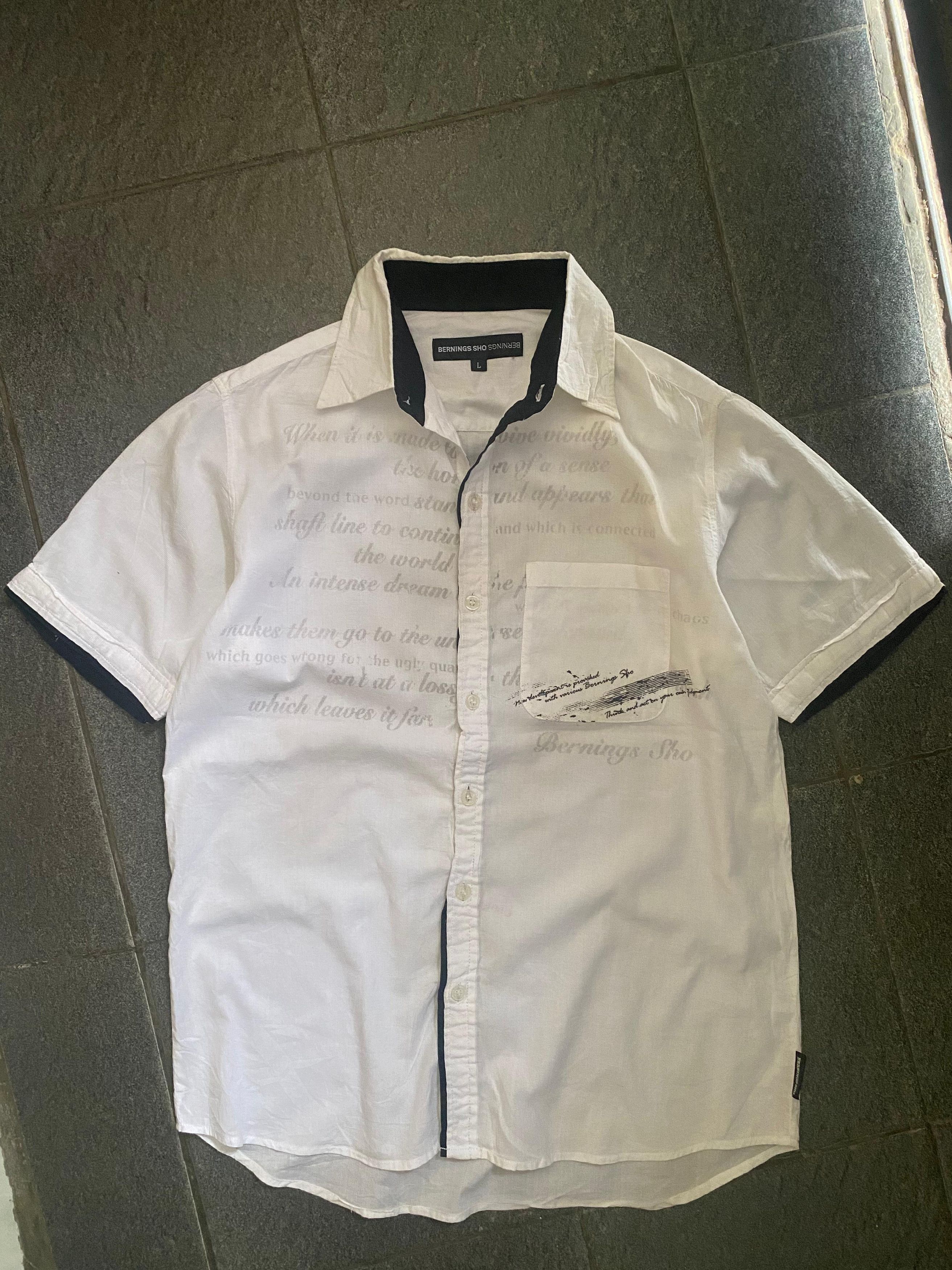 If Six Was Nine Berning Sho Poem Button Shirt Size US M / EU 48-50 / 2 - 1 Thumbnail