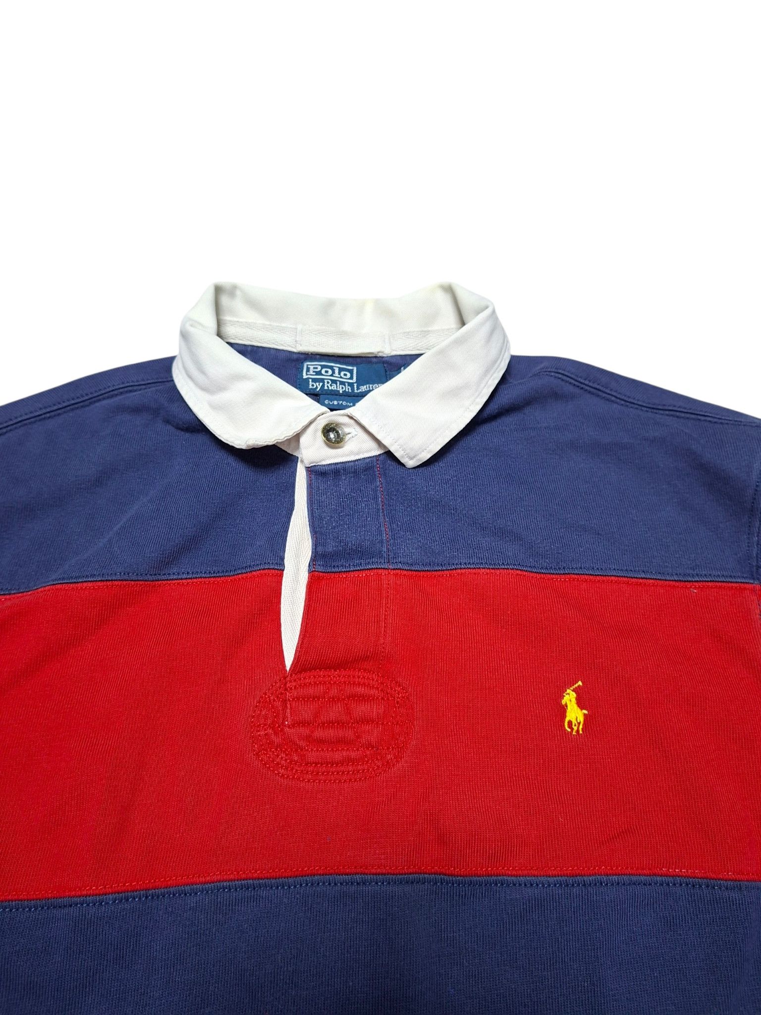 Polo Ralph Lauren POLO RALPH LAUREN VINTAGE LUXURY STRIPED RUGBY SHIRT Size US XL / EU 56 / 4 - 2 Thumbnail