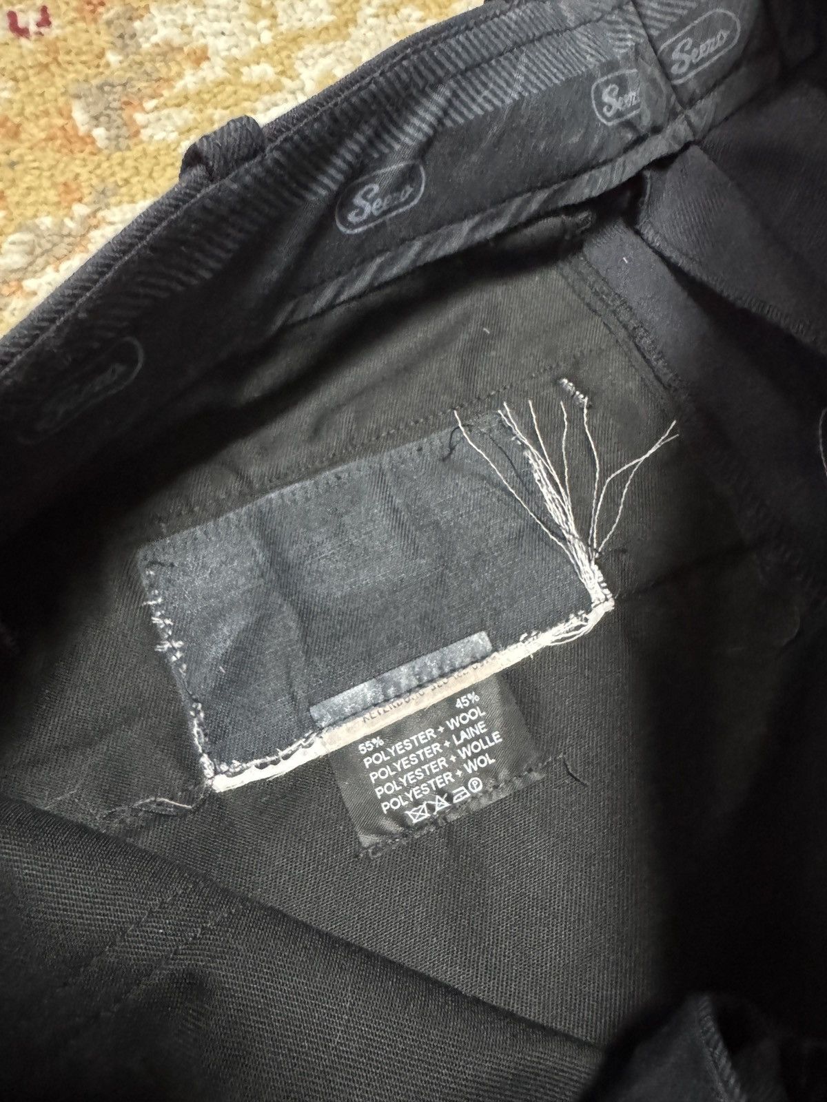 If Six Was Nine 1980s Wool Suit Pants Baggy Trousers Blend Balenciaga Rick Size US 32 / EU 48 - 4 Thumbnail