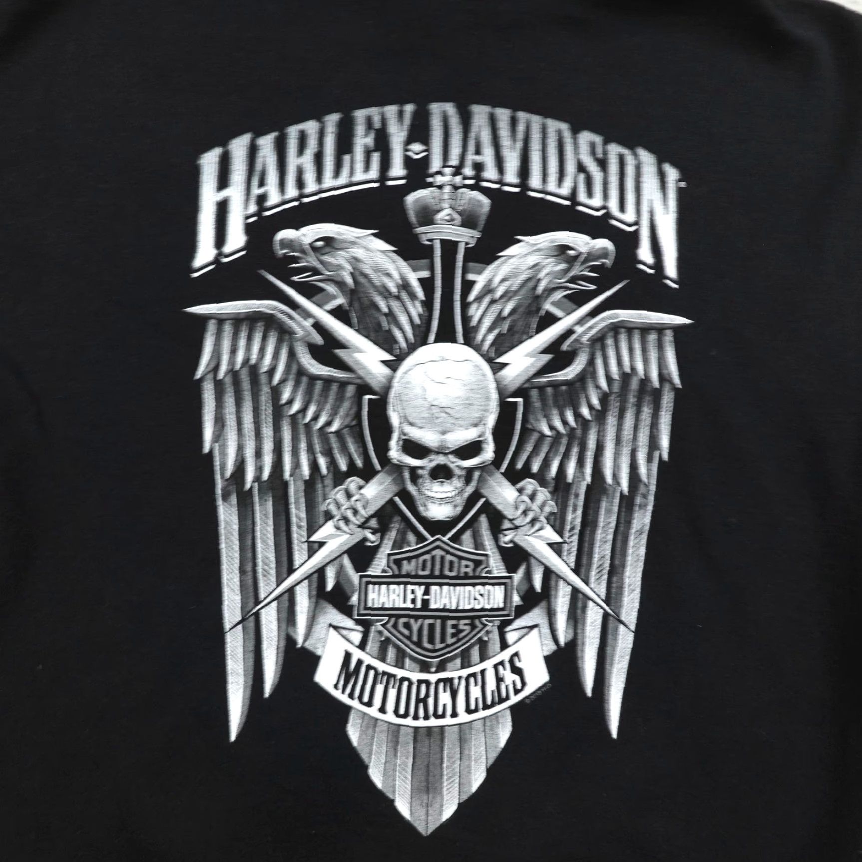 Harley Davidson Harley-Davidson Sweatshirt Mens Large Black 1/4 Zip Skull Motorcycles Wisconsin Graphic Print Size US L / EU 52-54 / 3 - 6 Thumbnail