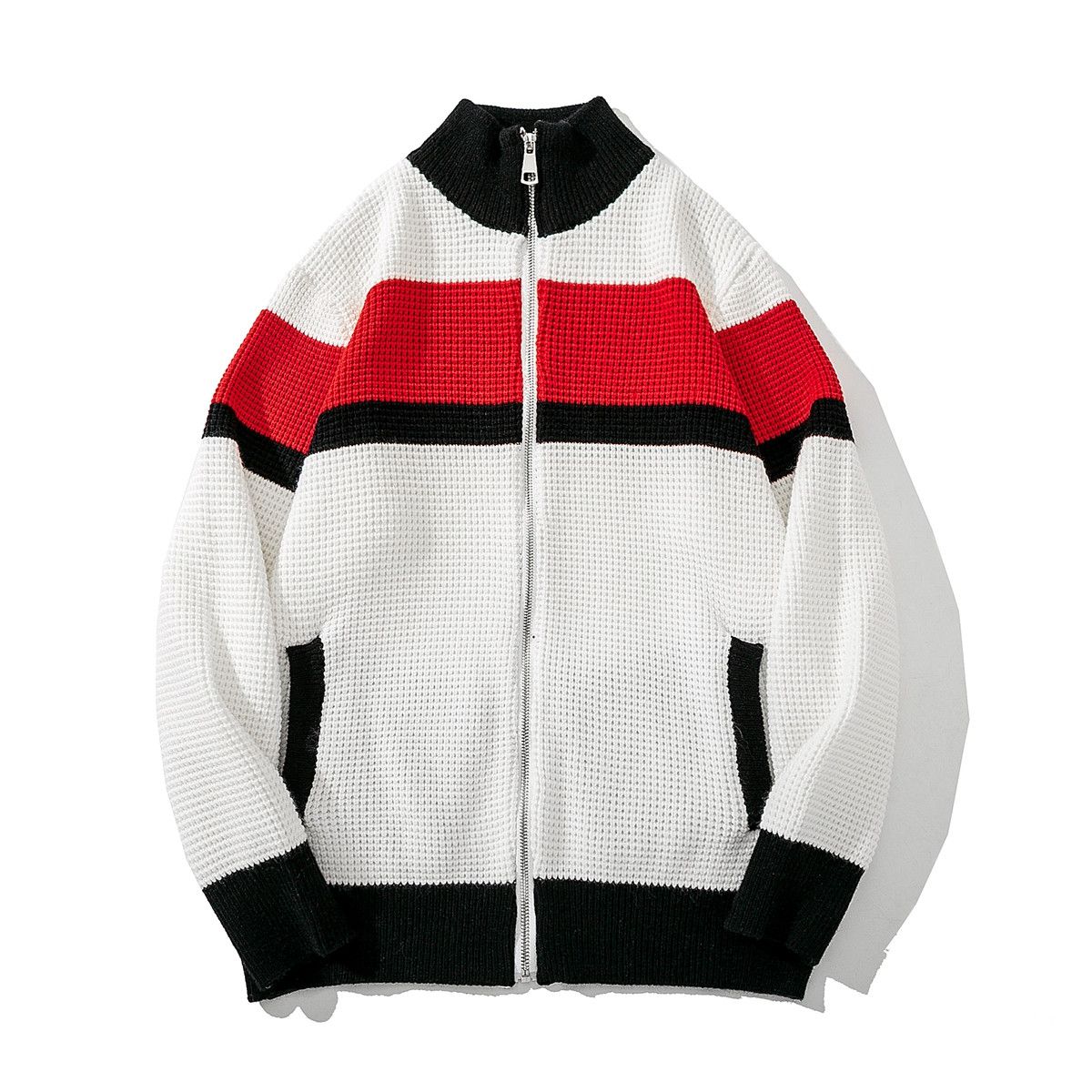 Vintage zipper cardigan knitwear