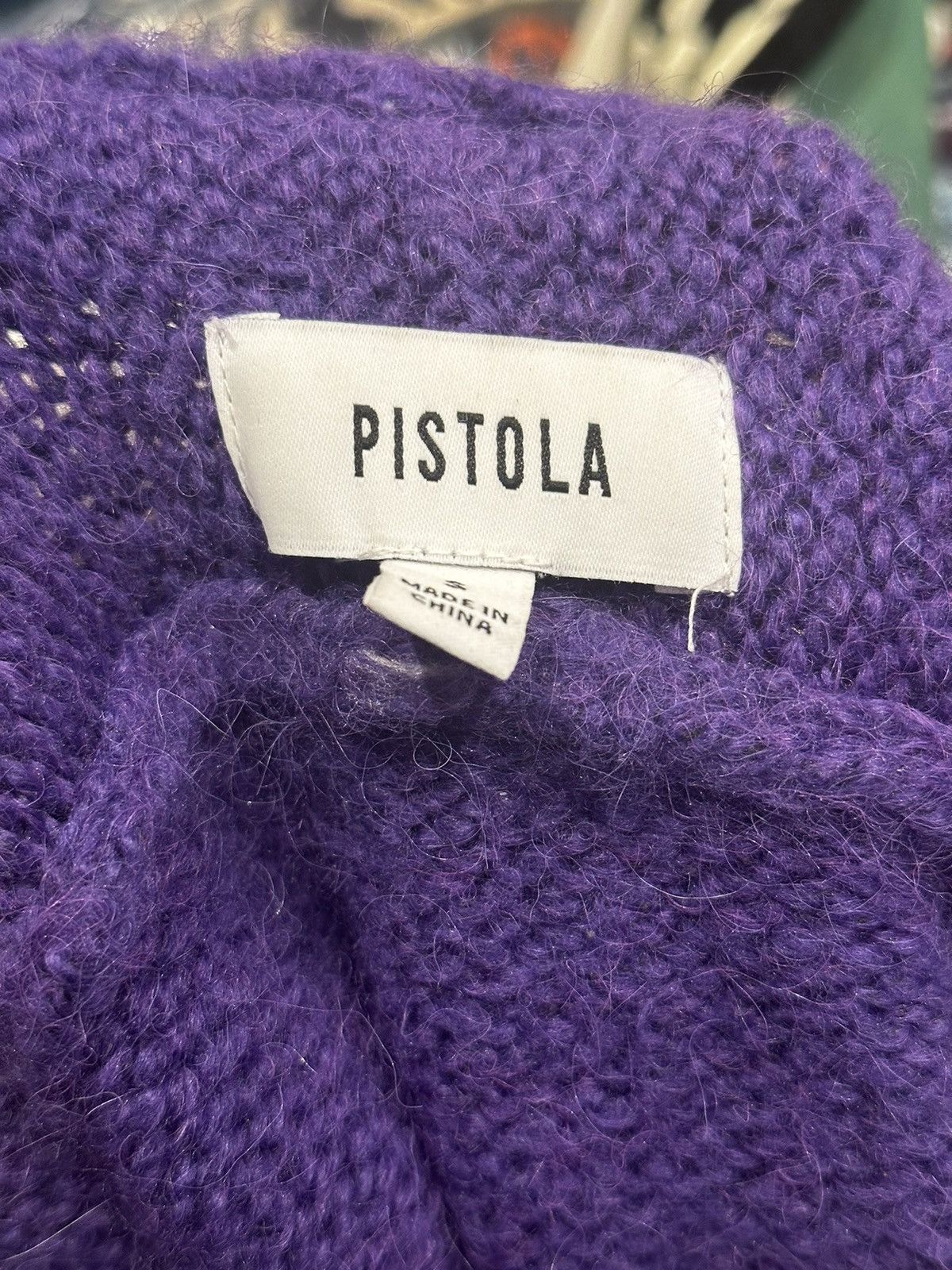 Designer Pistola Cropped Knit Sweater Purple Size US S / EU 44-46 / 1 - 3 Thumbnail