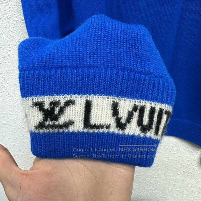Louis Vuitton Louis Vuitton Cuff Logo Blue Crew Neck Pullover Long Sleev Size US M / EU 48-50 / 2 - 6 Thumbnail