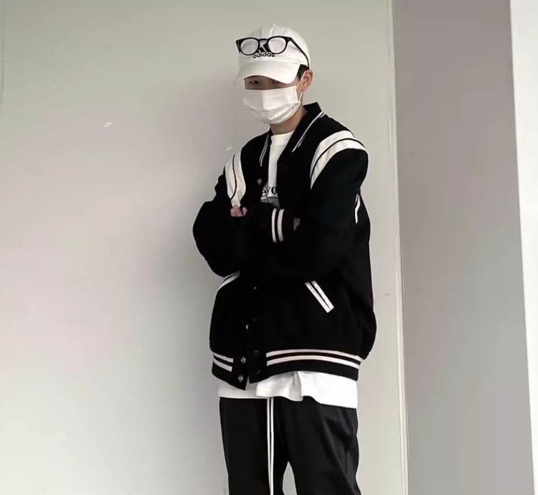 Saint Laurent Paris Saint Laurent Paris Black striped stand-up collar single-b Size S / US 4 / IT 40 - 9 Thumbnail