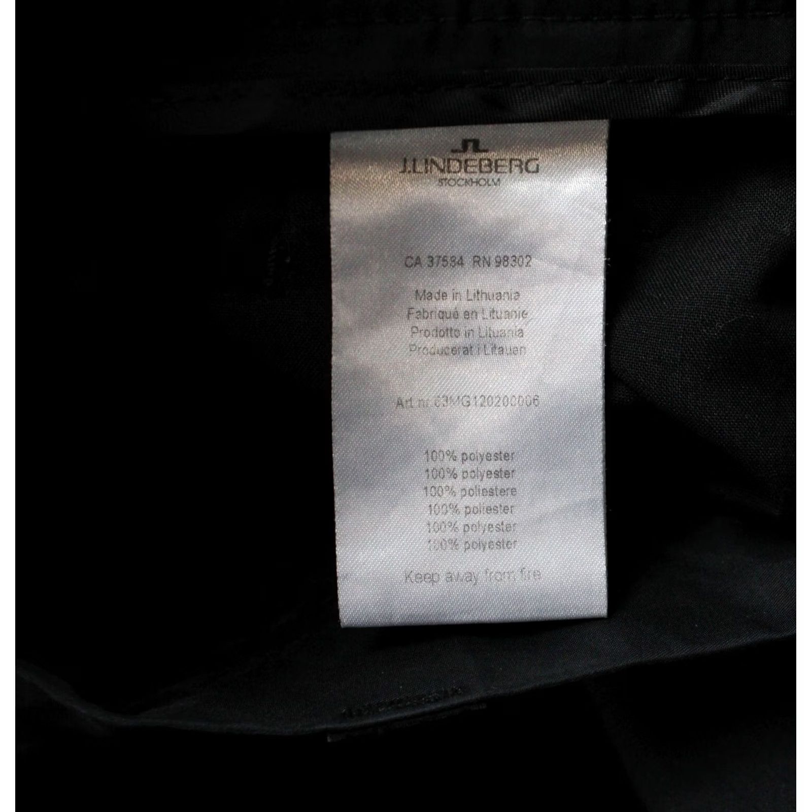 J.Lindeberg J.LINDEBERG Trousers Men's W34/L32 Regular Fit Activewear Black Zip Fly Size US 34 / EU 50 - 7 Thumbnail