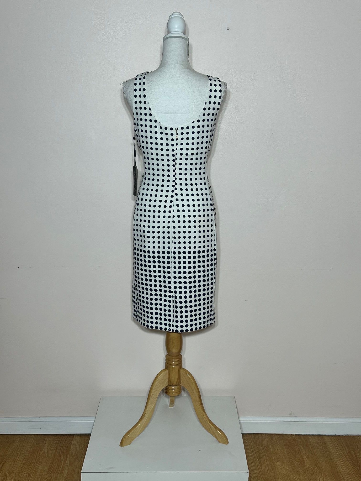 Karl Lagerfeld Karl Lagerfeld Polka Dot Crepe Cocktail Dress Size 12 Size XL / US 12-14 / IT 48-50 - 5 Thumbnail