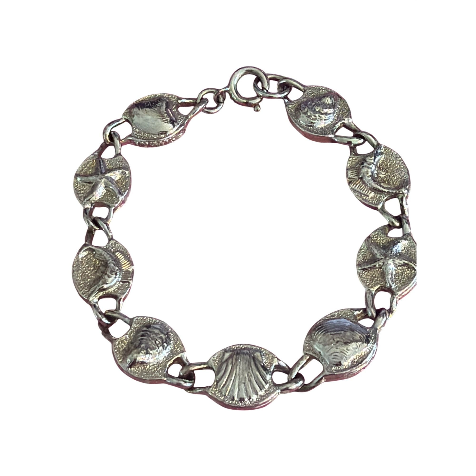 Other Vtg Sarah Coventry Harlequin Reversible Bracelet Silver Tone Size ONE SIZE - 4 Thumbnail