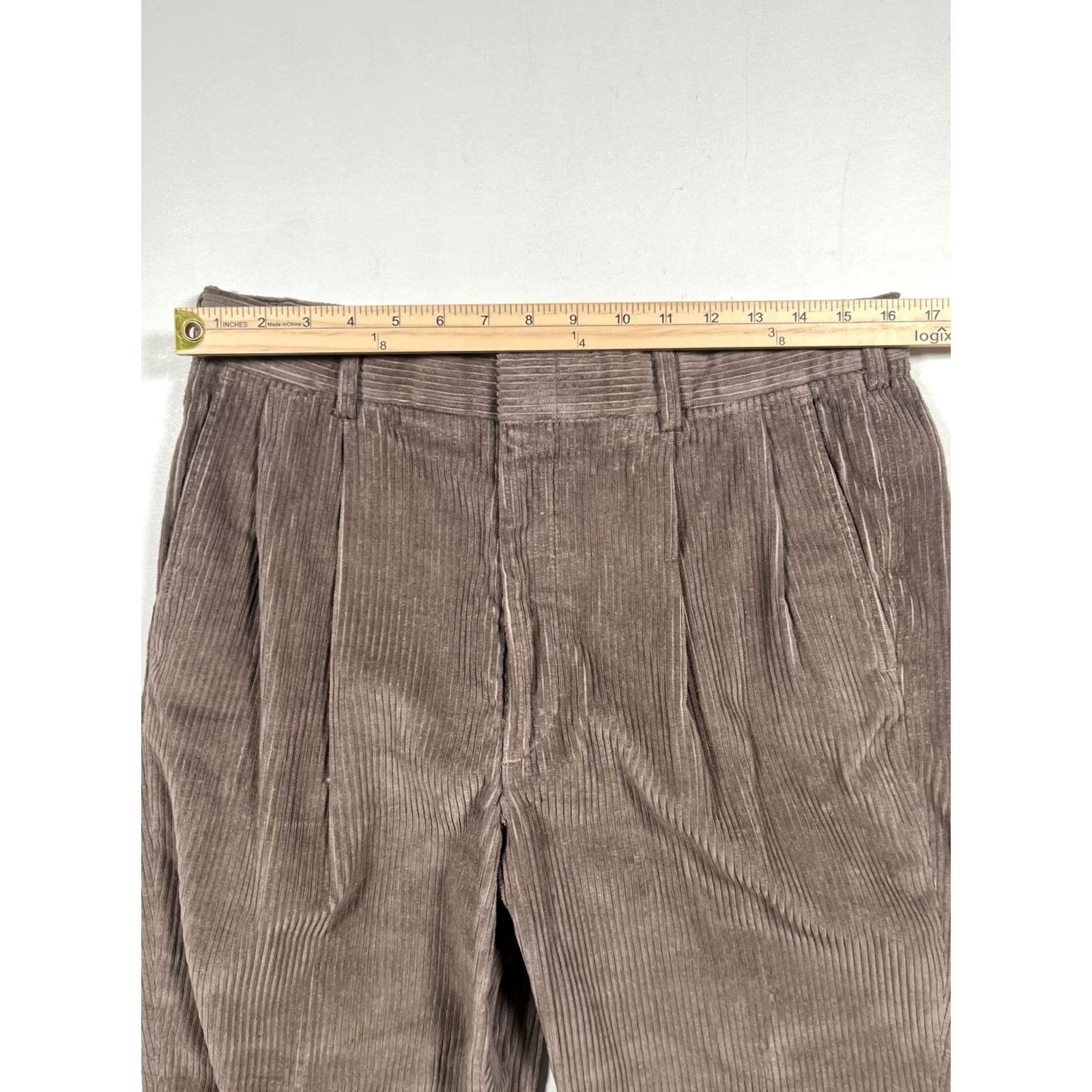 Lands' End VINTAGE Lands End Pants Mens 34 Brown Corduroy Pleated Dress Classic USA Size US 34 / EU 50 - 7 Thumbnail
