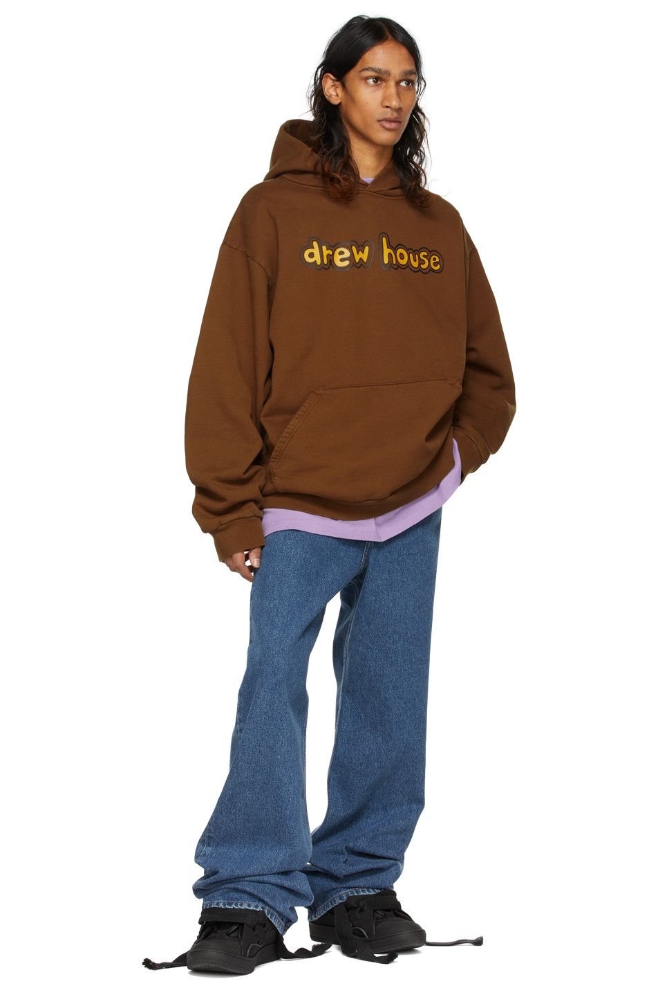 Drew House Drew House Cartoon Font Brown Hoodie Sweatshirt M, Like New Size US M / EU 48-50 / 2 - 3 Thumbnail