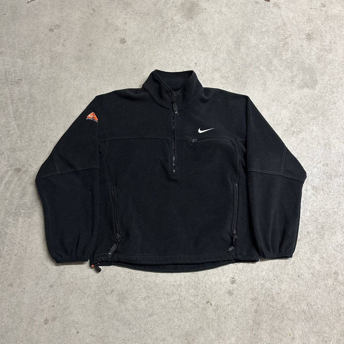 Vintage 1990s Nike ACG Pullover Fleece Jacket Red Therma Fit