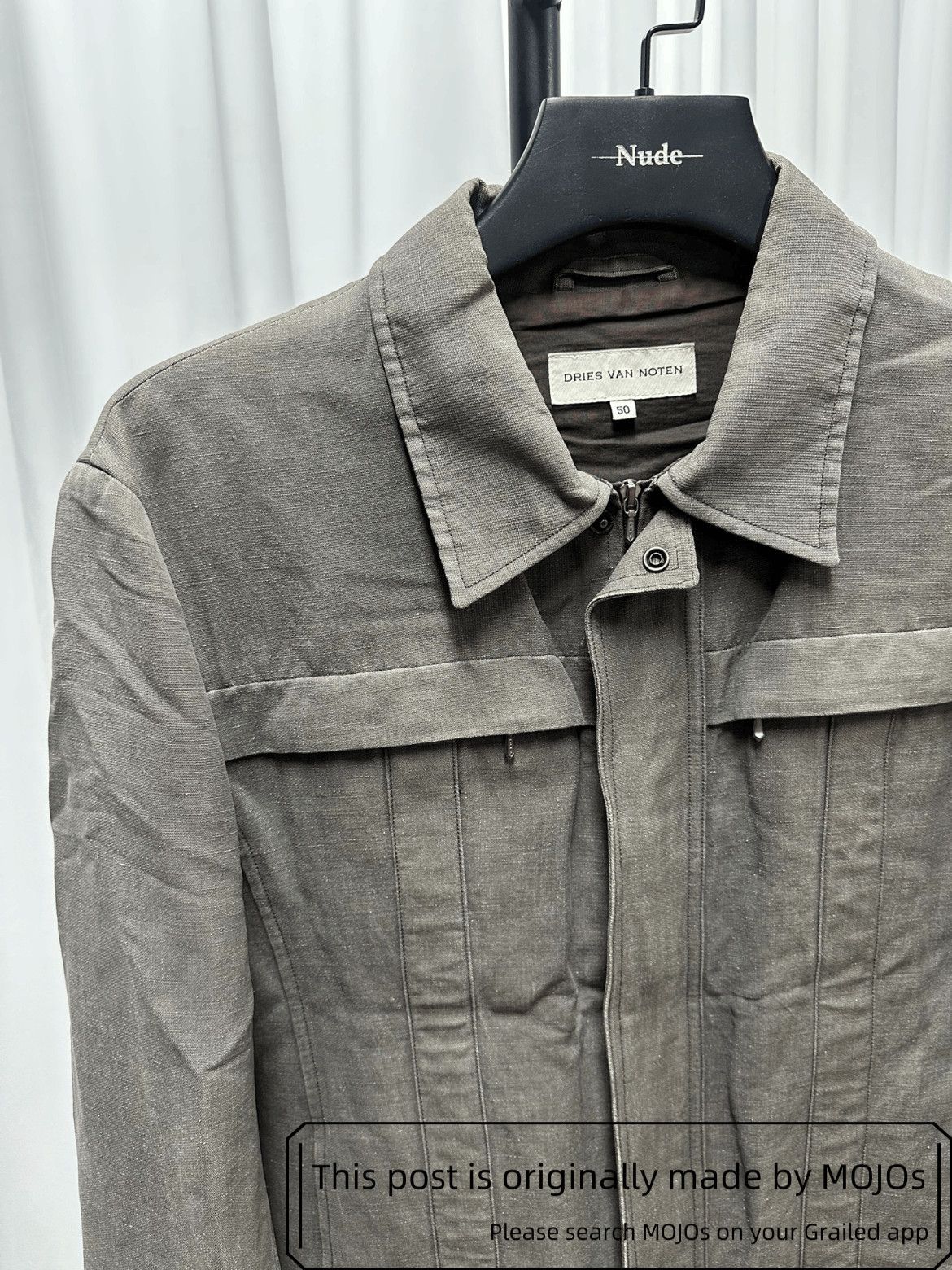 Dries Van Noten Sz 50 Dries Van Noten Vintage Washed Zip-up Jacket Size US M / EU 48-50 / 2 - 2 Thumbnail