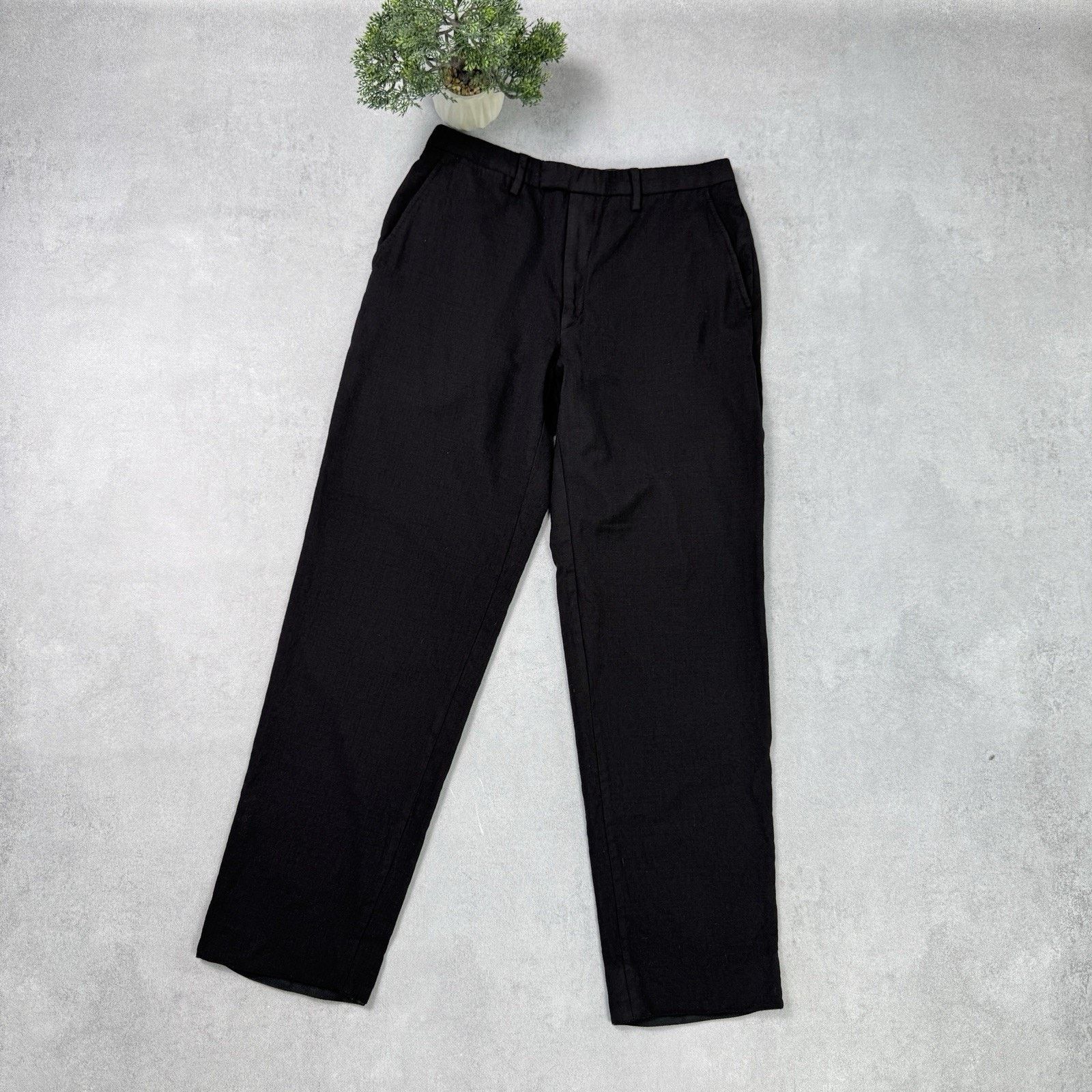 Vintage Men Gucci Wool Trousers Black Pants