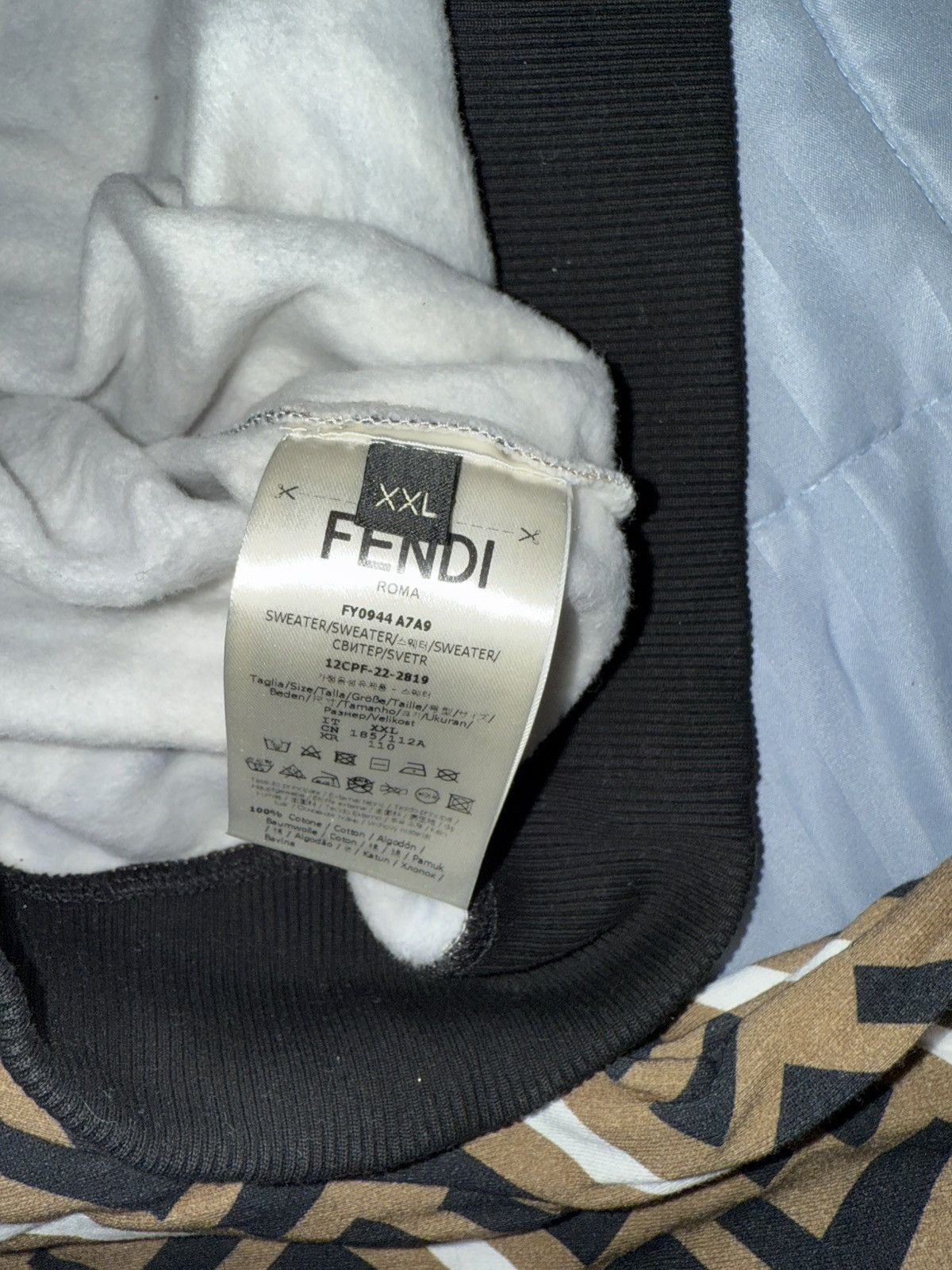 Fendi Fendi Monogram Print Crewneck Sweatshirt Size US XXL / EU 58 / 5 - 3 Thumbnail
