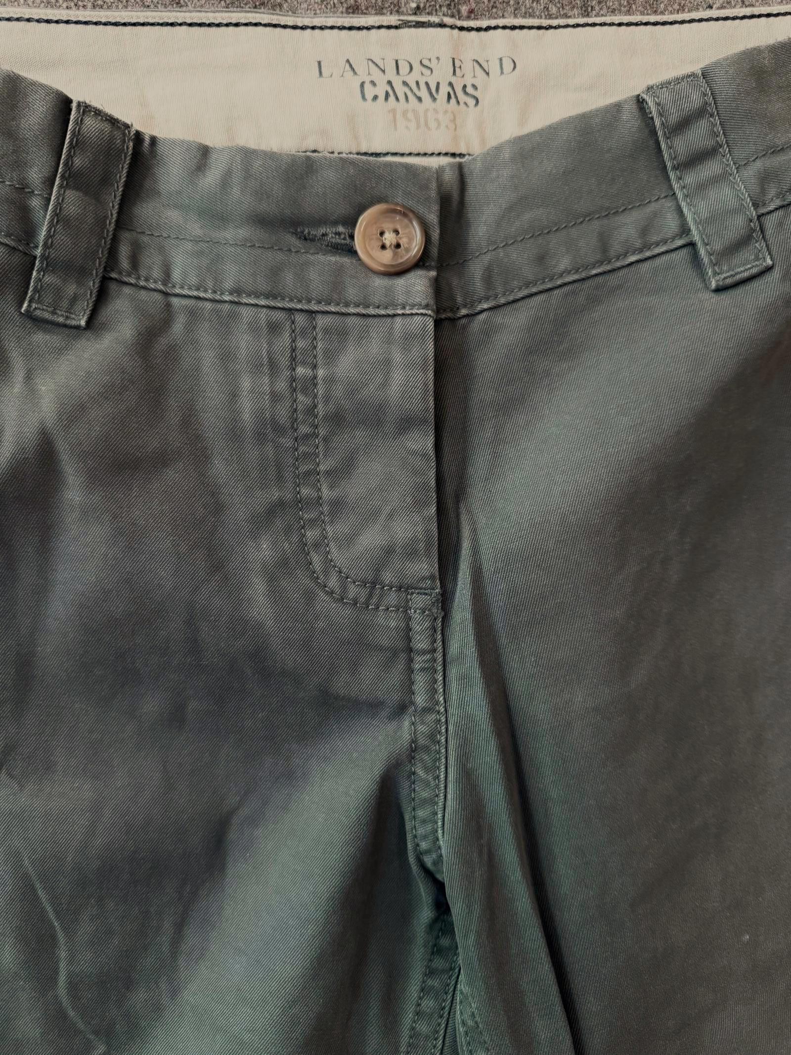 Canvas NWOT Lands' End Canvas Distressed Buttonfly Chinos Size 26" / US 2 / IT 38 - 11 Thumbnail