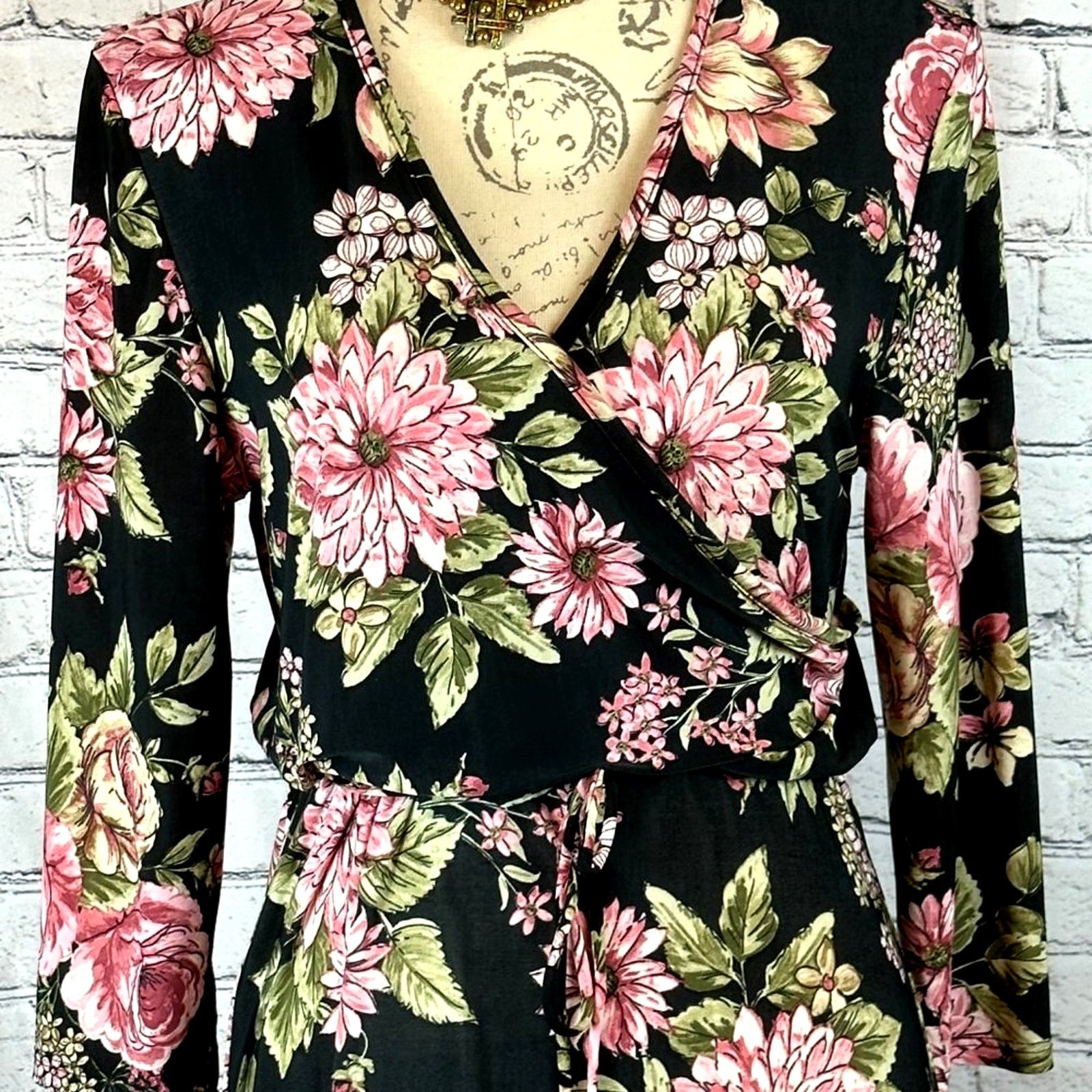 Other Love Chesley Floral Maxi Dress with Matching Belt size L Size L / US 10 / IT 46 - 4 Thumbnail