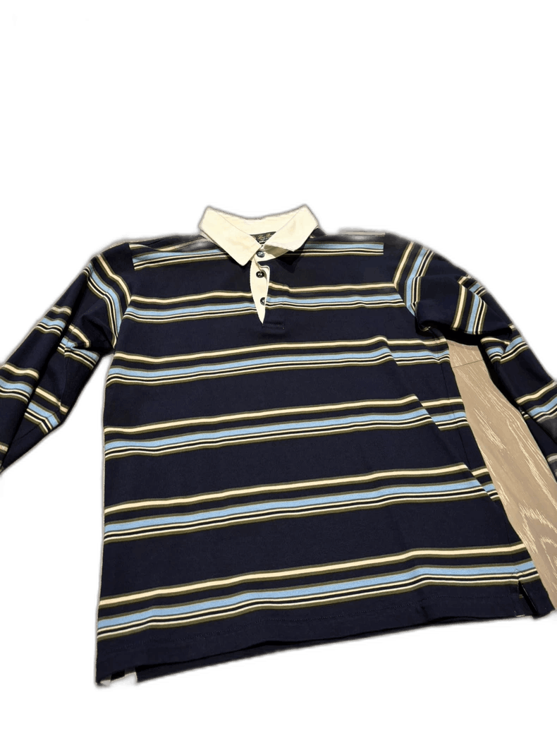 Loro Piana Loro Piana Striped Long Sleeve Polo Size US XXS / EU 40 - 1 Thumbnail