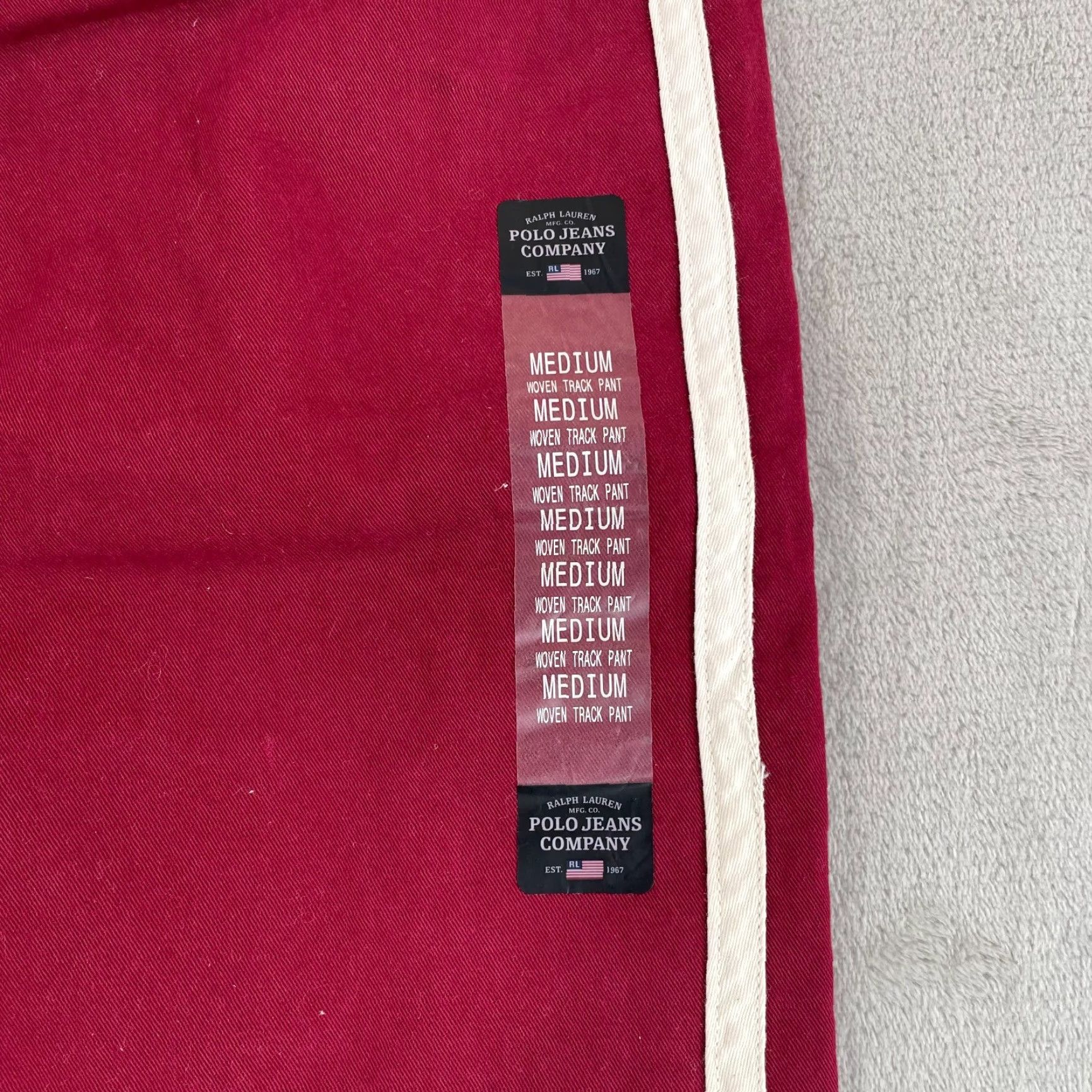 Polo Ralph Lauren Vintage Polo Jeans Co. Ralph Lauren Polo Track Pants Men Medium Ox Blood NWOT Size US M / EU 48-50 / 2 - 5 Thumbnail
