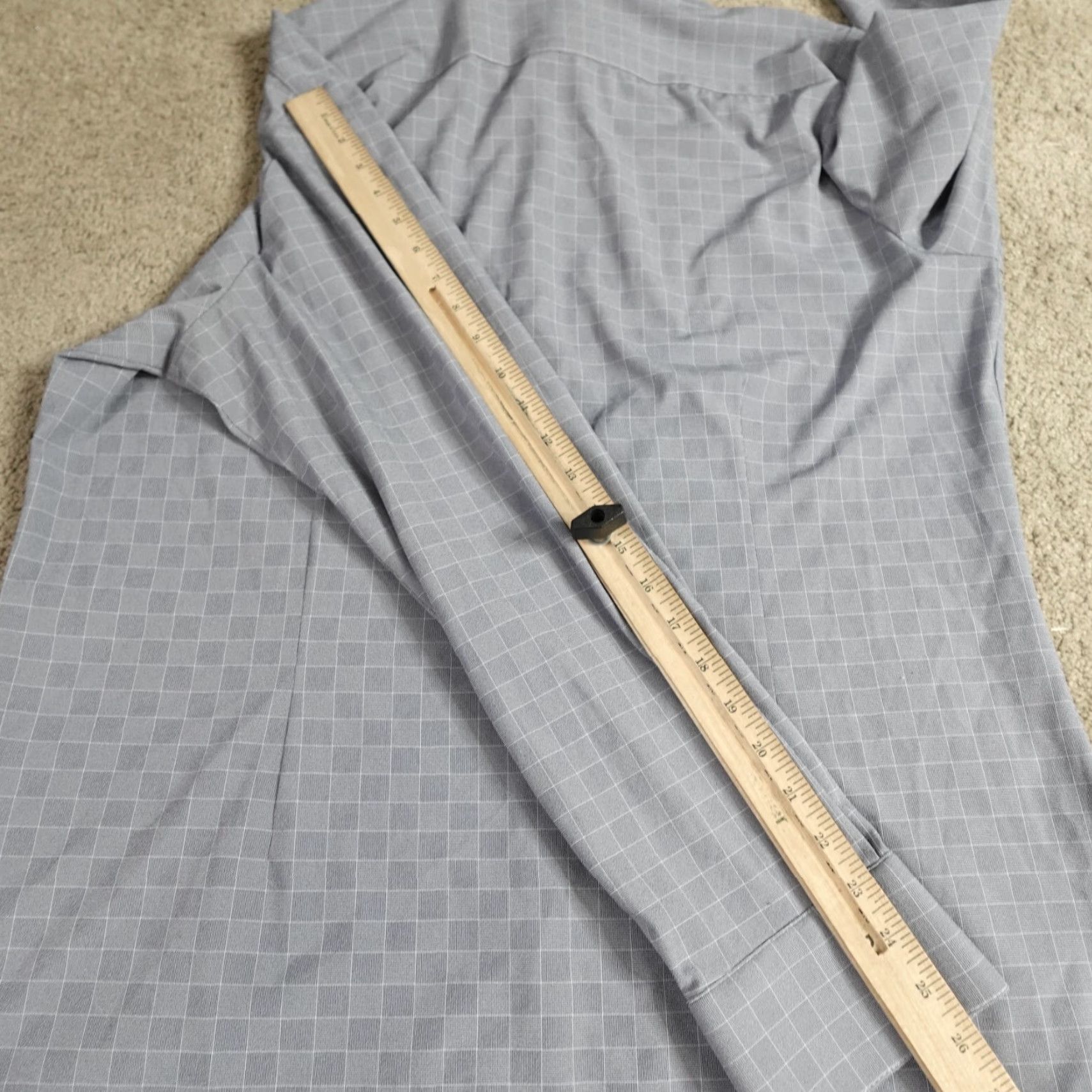Mizzen+Main Mizzen+Main Shirt XL Blue Gray Plaid Trim Performance Button-Up Long Sleeve Collared Men Size US XL / EU 56 / 4 - 7 Thumbnail
