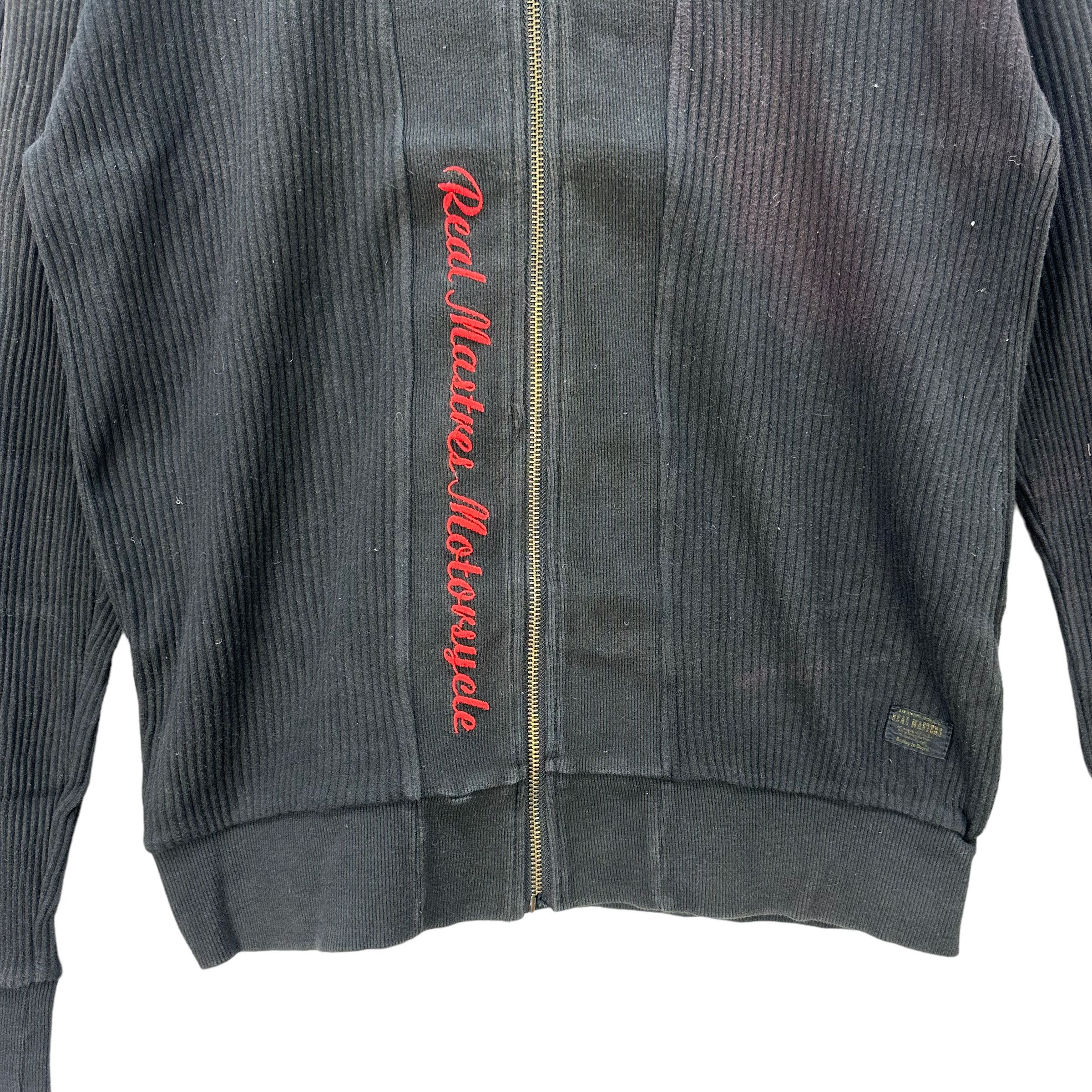 Japanese Brand REAL MASTER MOTORCYCLE BIG LOGO SWEATER JACKET #7933-191 Size US L / EU 52-54 / 3 - 9 Thumbnail