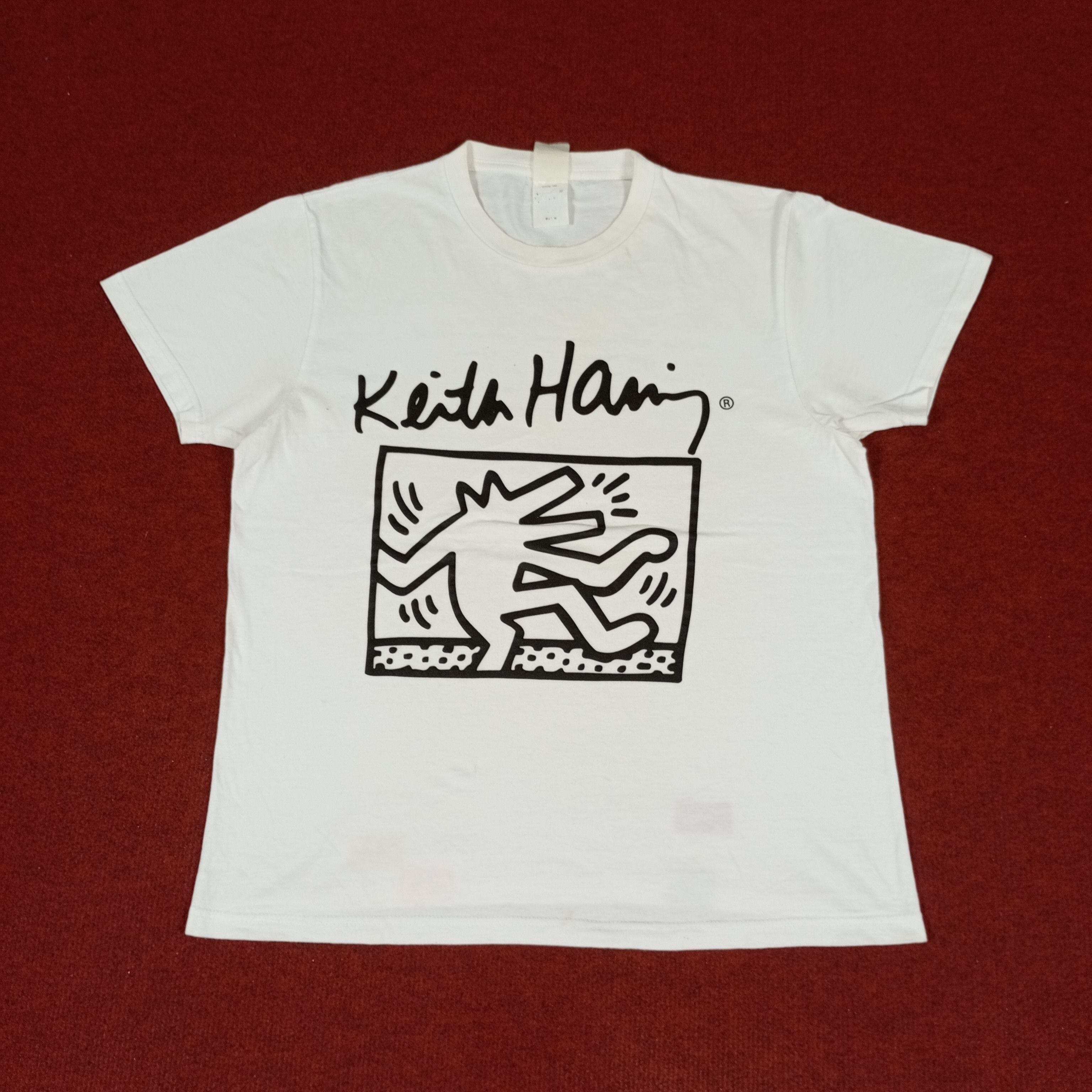 Keith Haring × Vintage Keith Haring Streetwear Style Tshirt Size US M / EU 48-50 / 2 - 1 Thumbnail