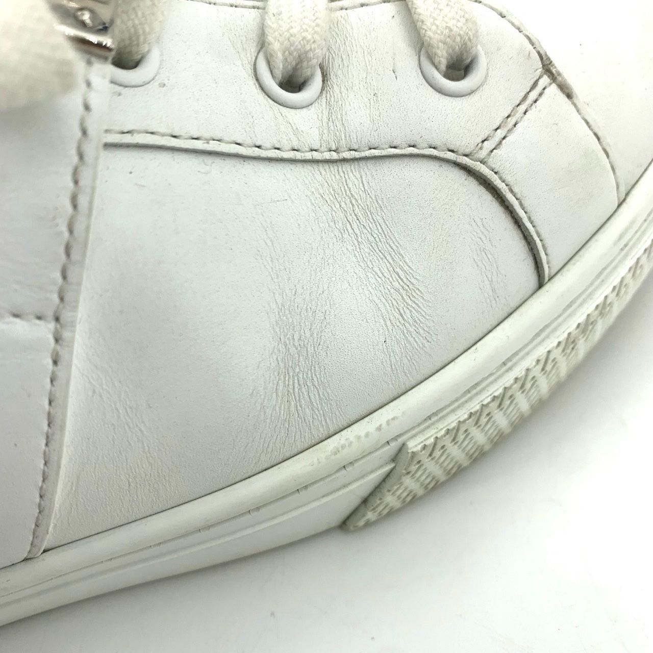 Hermes Hermès White Leather Lace-Up Sneakers Low-Top Design Size 40 Size US 10 / IT 40 - 2 Thumbnail