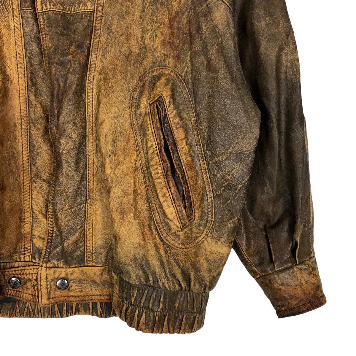 Japanese Brand 🔥Fly Biker Leather Jacket Best Factory Japan Issey Miyake Size US S / EU 44-46 / 1 - 5 Thumbnail