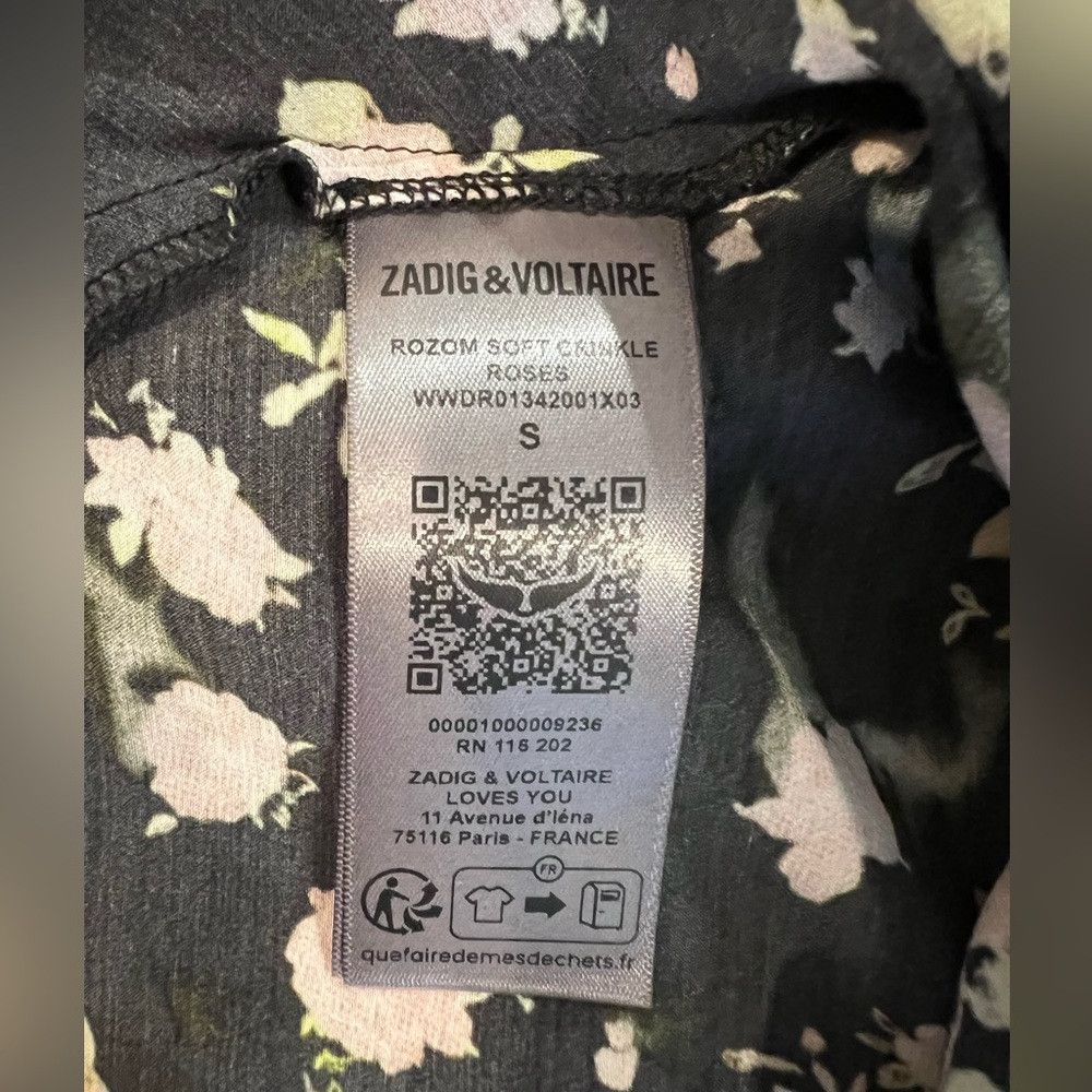 Zadig & Voltaire Zadig & Voltaire Rozom Soft Crinkle Roses Mini Dress NWT Sz Size S / US 4 / IT 40 - 9 Thumbnail