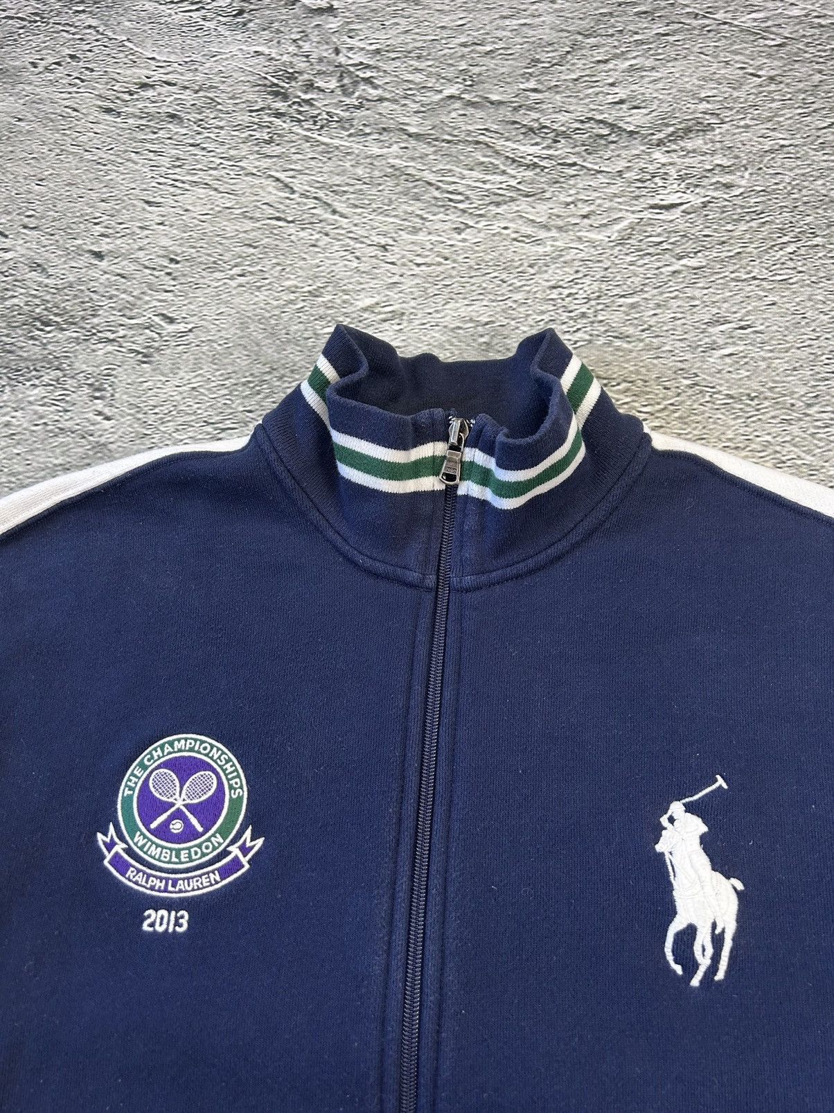 Polo Ralph Lauren × Ralph Lauren × Vintage Chief Keef Polo Ralph Lauren zip sweatshirt navy Wimbledon Size US XL / EU 56 / 4 - 2 Thumbnail