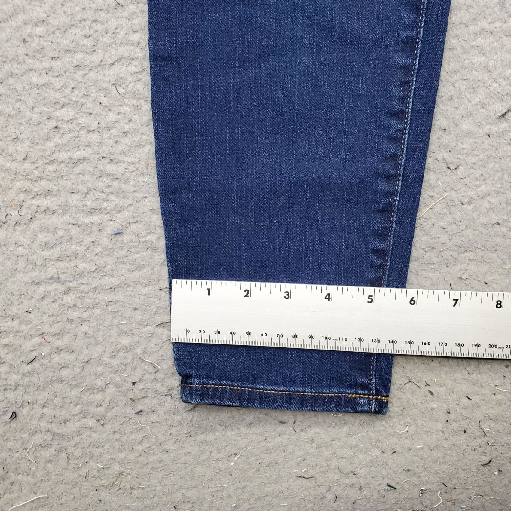 J.Crew J.CREW Women 31 Blue Denim Stretch Mid-Rise 9" Skinny Jeans - Boho Faded Whiskered Size 24" / US 00 / IT 34 - 5 Thumbnail