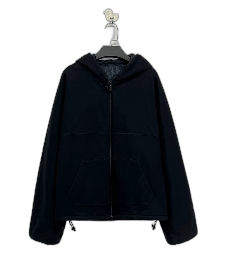 Dior Dior Black Hooded Jacket with Logo Size M / US 6-8 / IT 42-44 - 1 Thumbnail