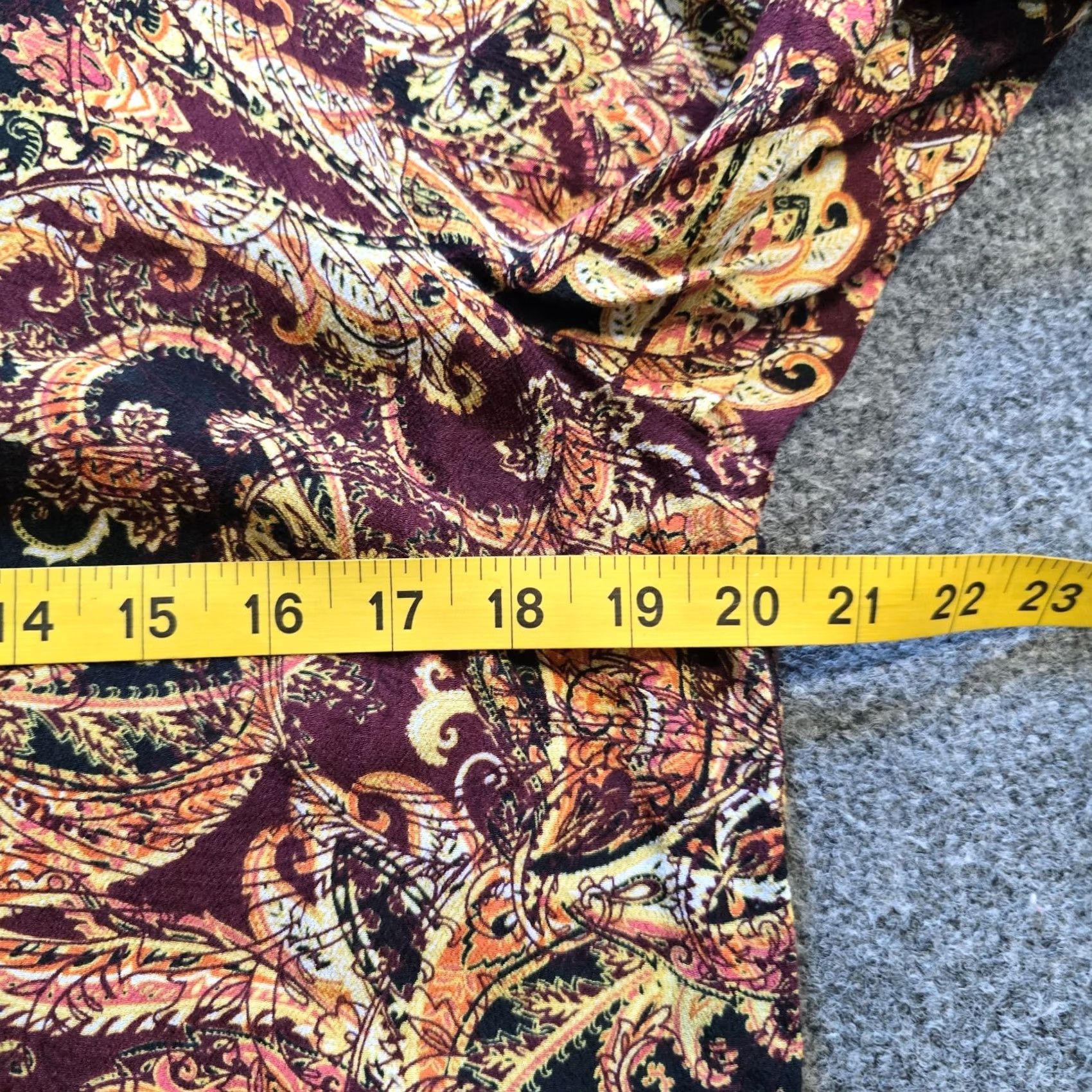 J. Jill J Jill Top Women L Brown Yellow Paisley Tunic Long Sleeve Career Casual Shirt Size L / US 10 / IT 46 - 5 Thumbnail