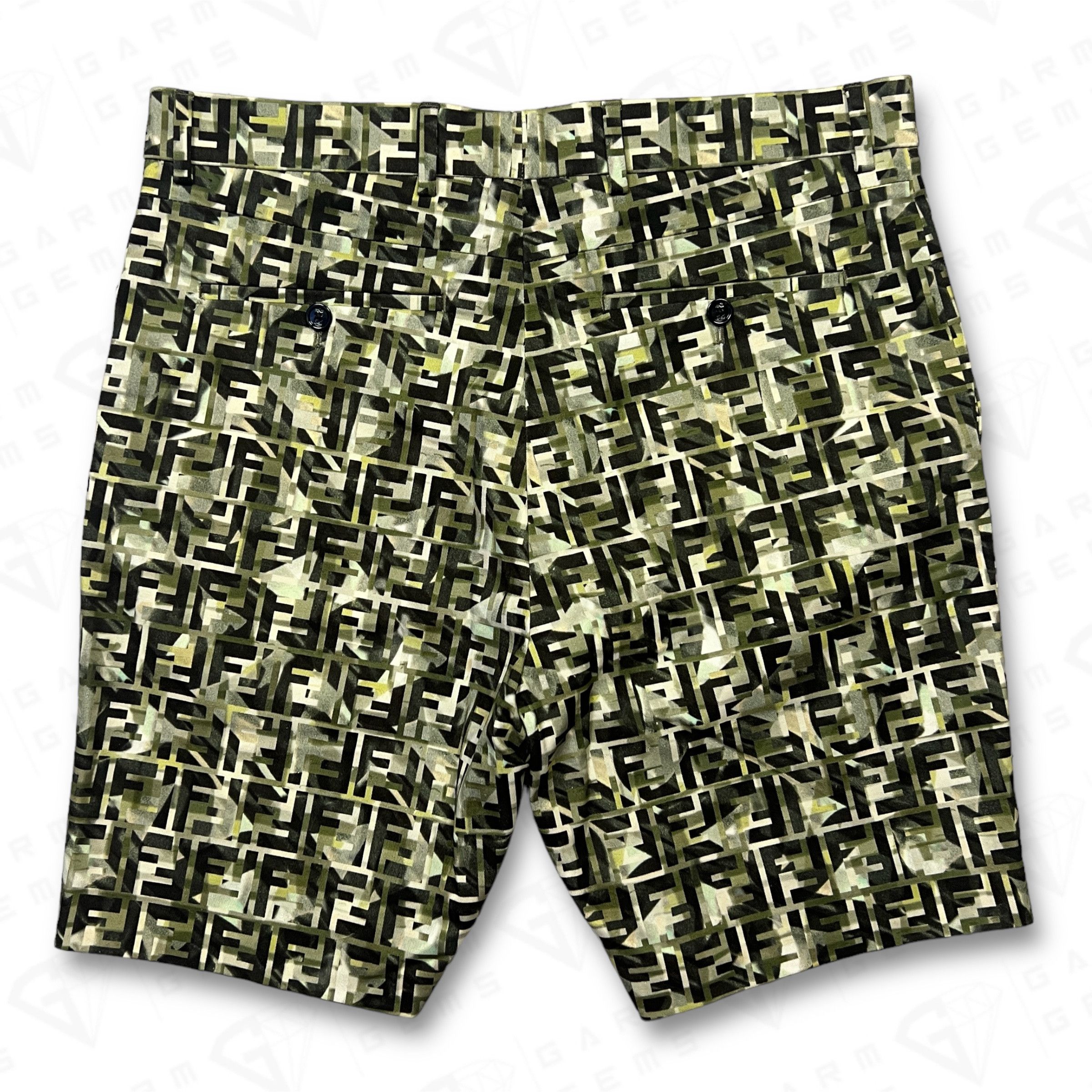 Fendi Fendi FF Camo Bermuda Shorts Size US 32 / EU 48 - 2 Thumbnail