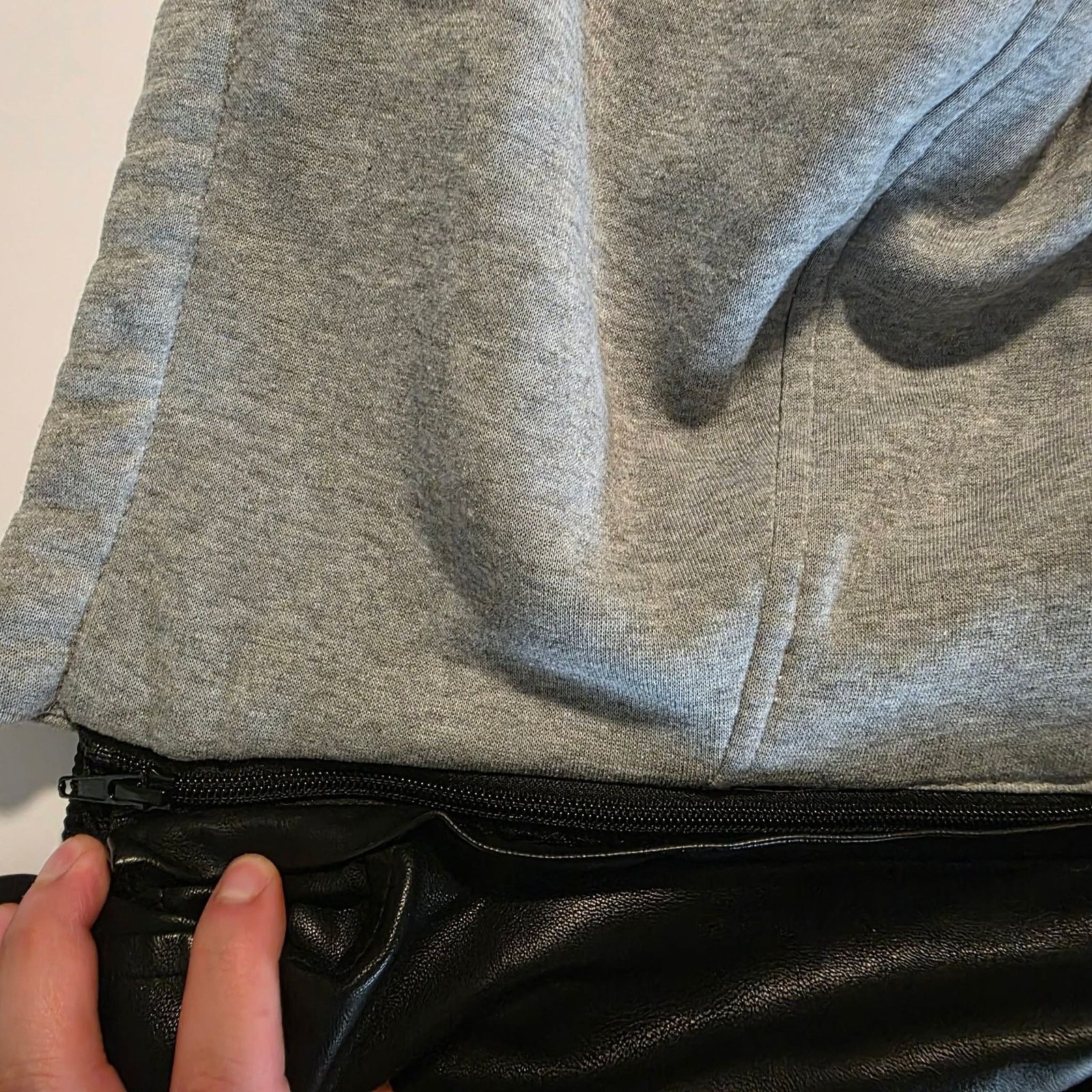 Other Refinery Republic Faux Leather Jacket – XL – Grey Hooded Size XL / US 12-14 / IT 48-50 - 5 Thumbnail