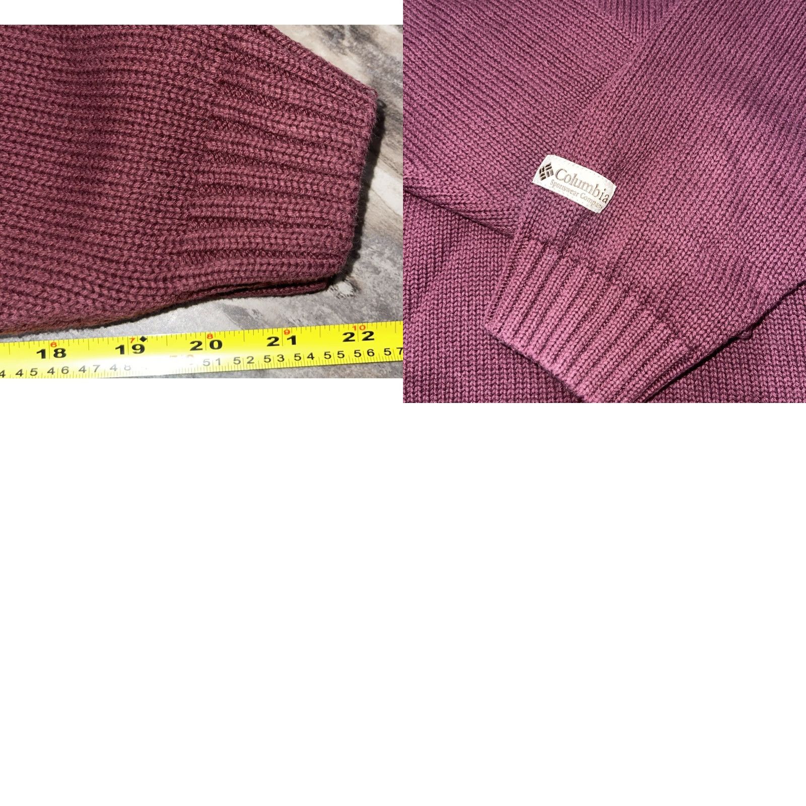 Vintage Columbia Sweater Men L Maroon V-Neck Pullover Logo Long Sleeve Knit Casual 90s Outdoor Size US L / EU 52-54 / 3 - 8 Thumbnail