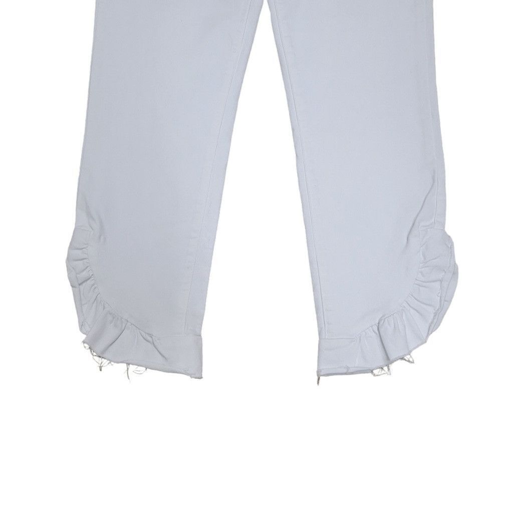 Paige PAIGE Hoxton Straight Ruffle-Detail Ankle. Size 30.Inseam 27 Size 30" / US 8 / IT 44 - 9 Thumbnail