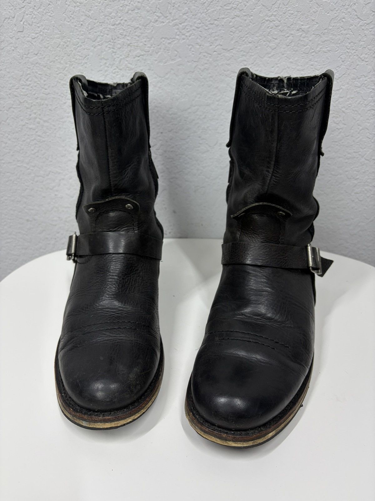 If Six Was Nine Vintage Harley Davidson Guidi Style High Leather Biker Boots Size US 11 / EU 44 - 7 Thumbnail
