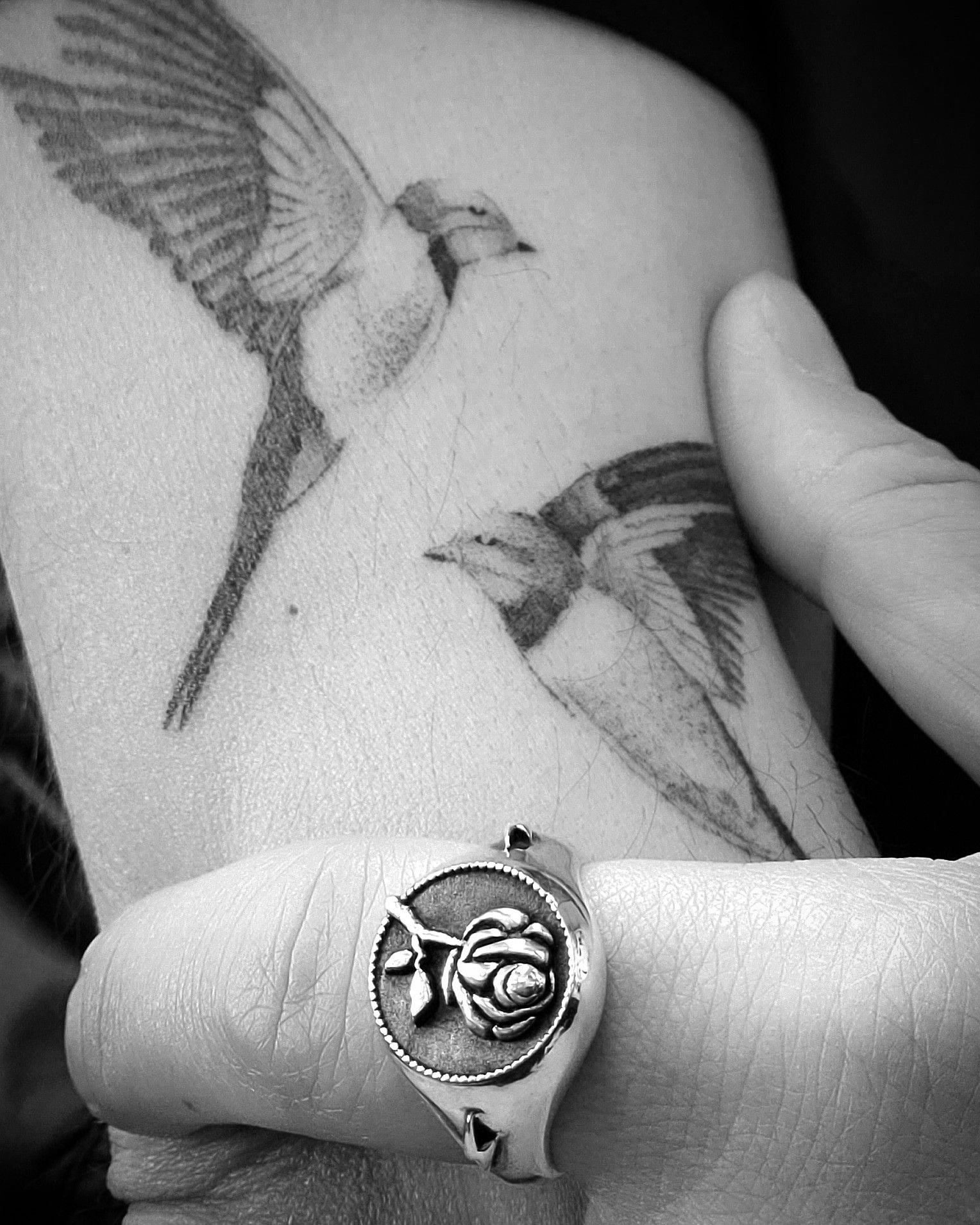 Other "RAMBLIN' ROSE" Signet Ring 925 sterling silver Size ONE SIZE - 5 Thumbnail
